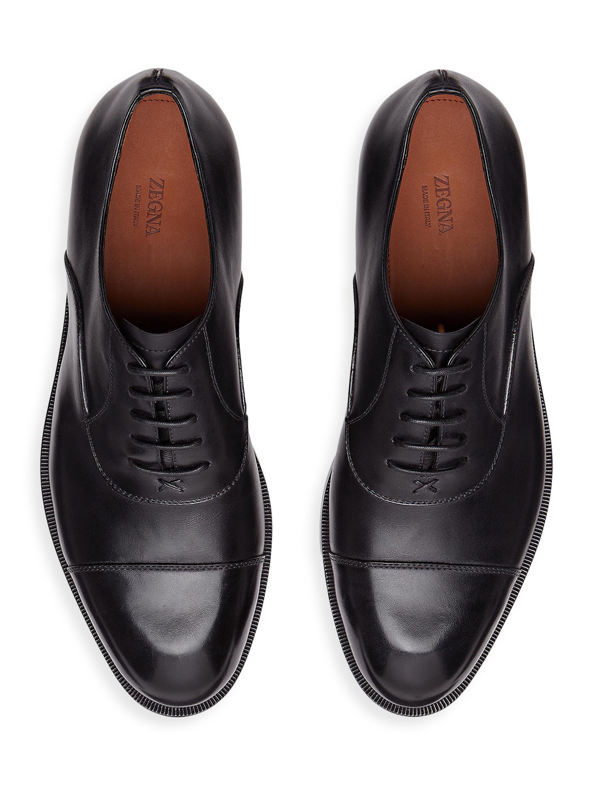 ZEGNA Leather Torino Oxford Shoes | Saks Fifth Avenue