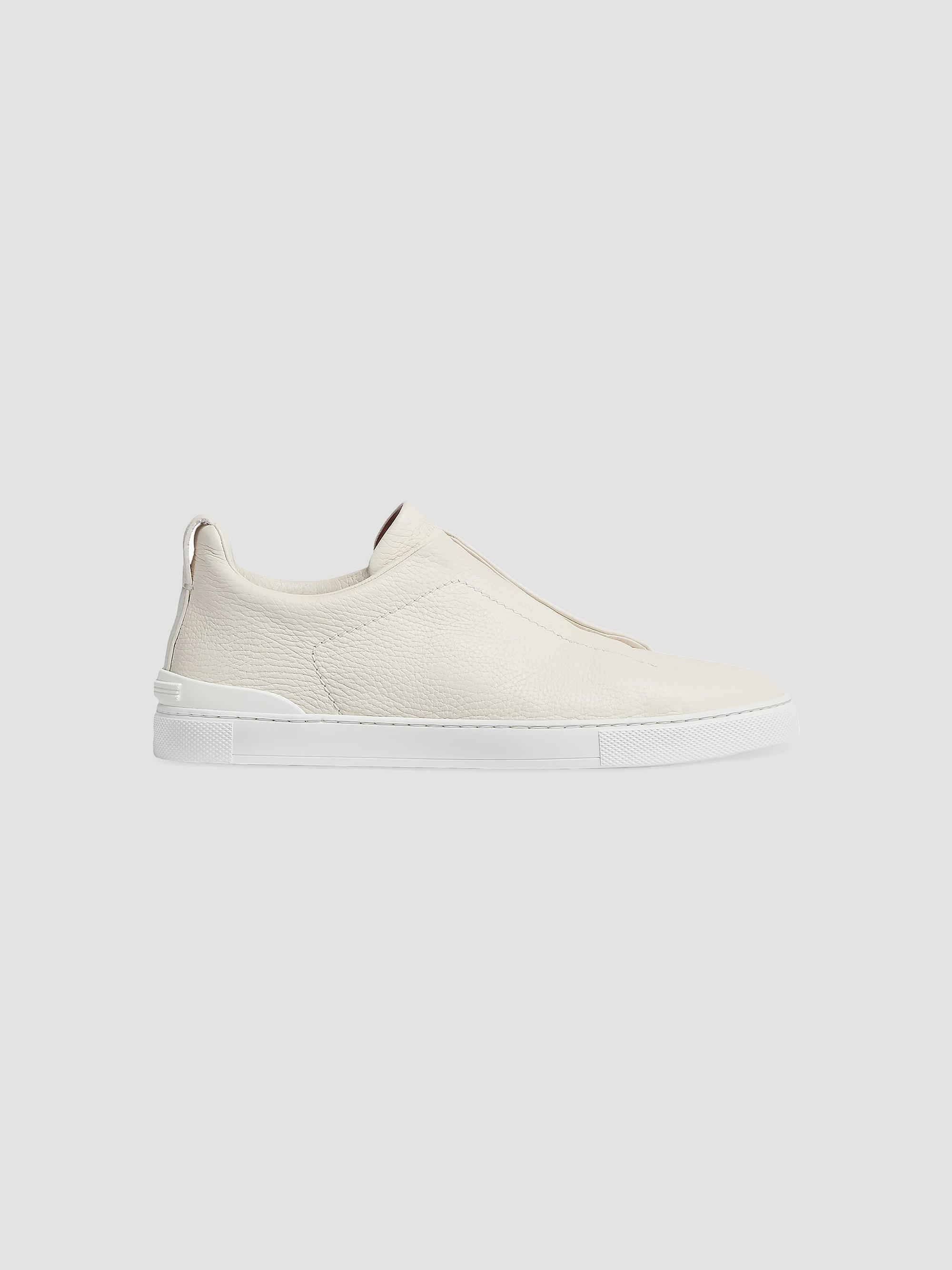 ZEGNA Deerskin Triple Stitch Sneakers | Saks Fifth Avenue