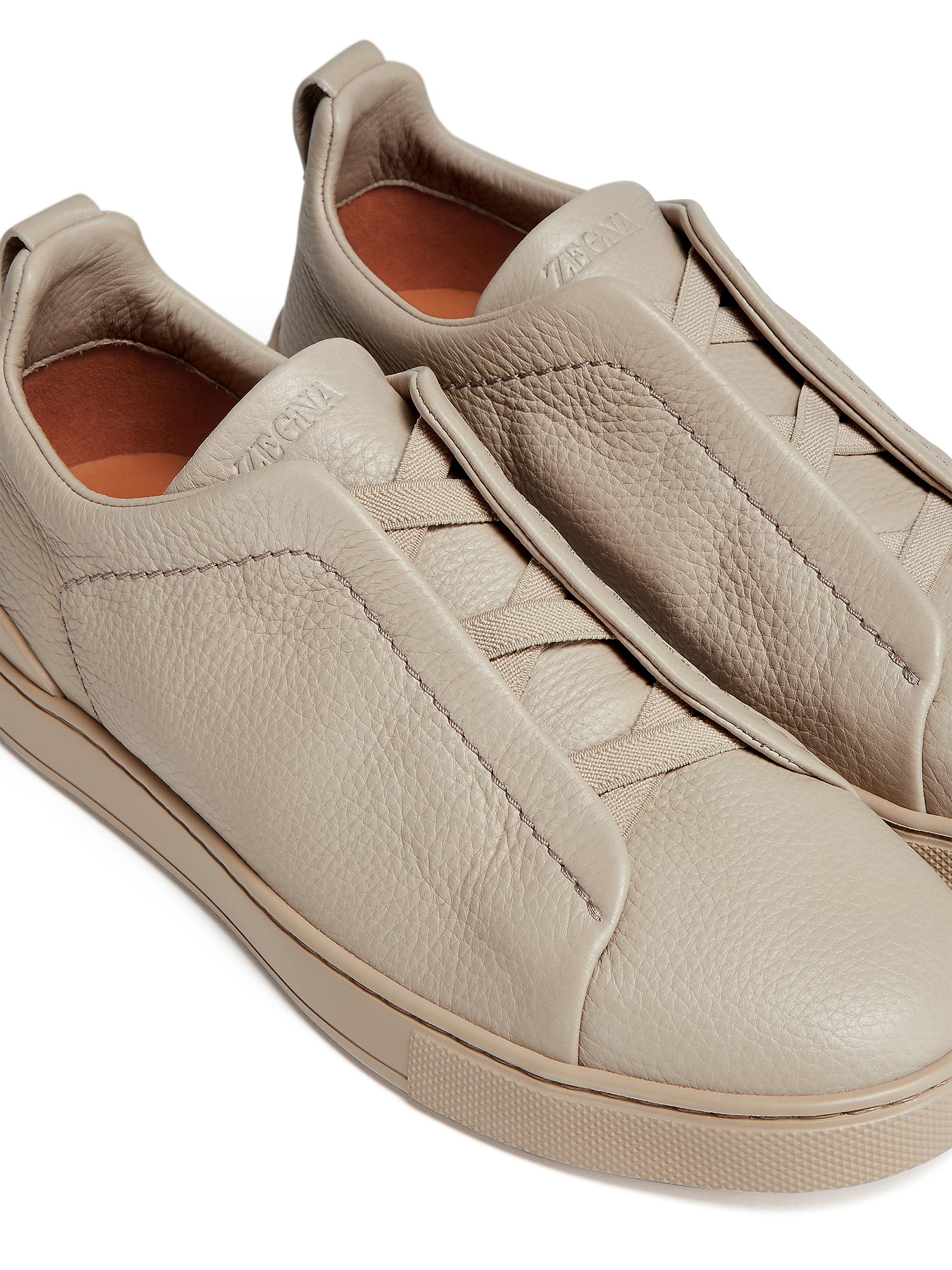 ZEGNA Deerskin Triple Stitch Sneakers | Saks Fifth Avenue