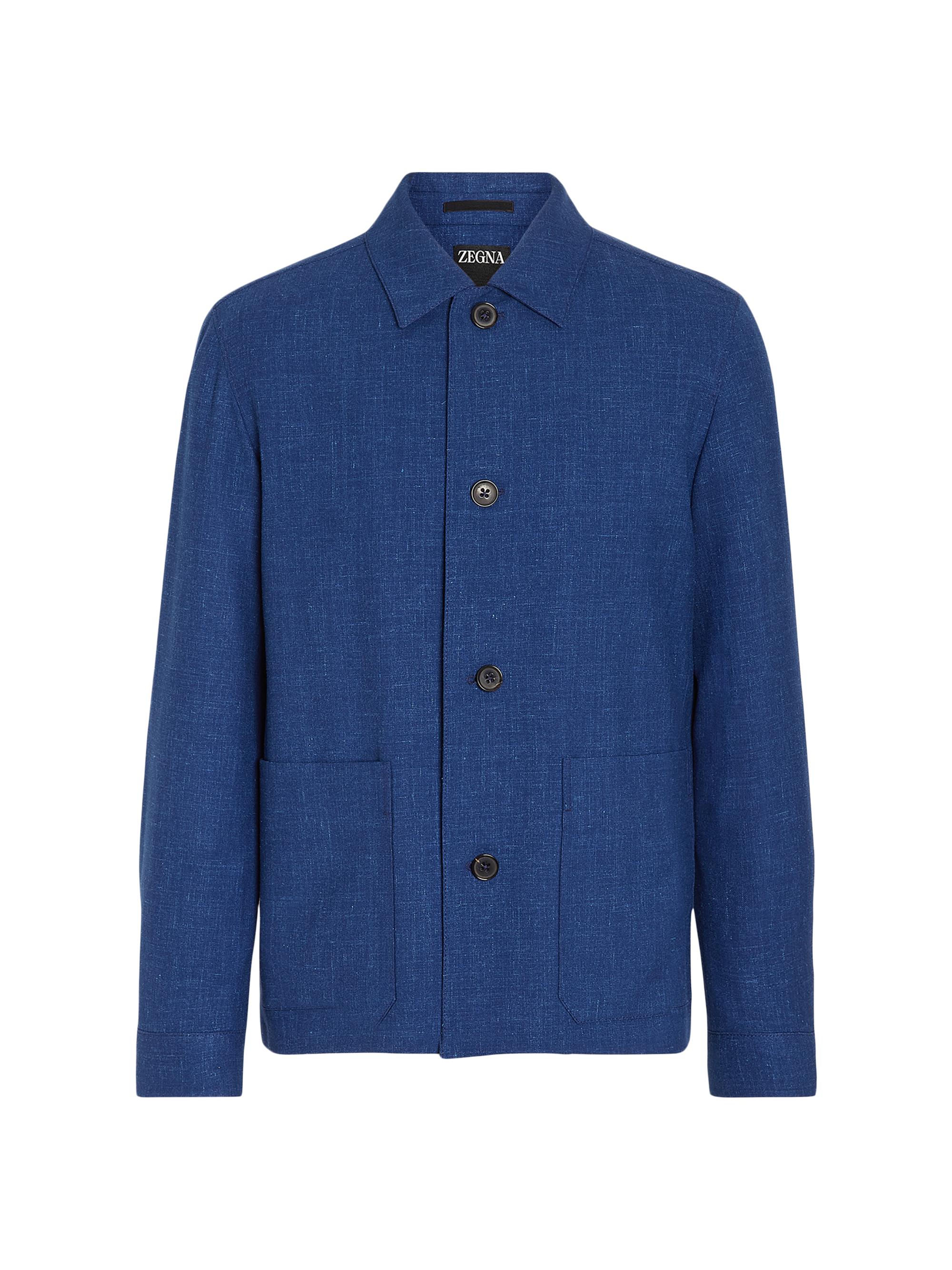 ZEGNA Men's Oasi Cashmere Blend Jacket - Dark Avio Blue