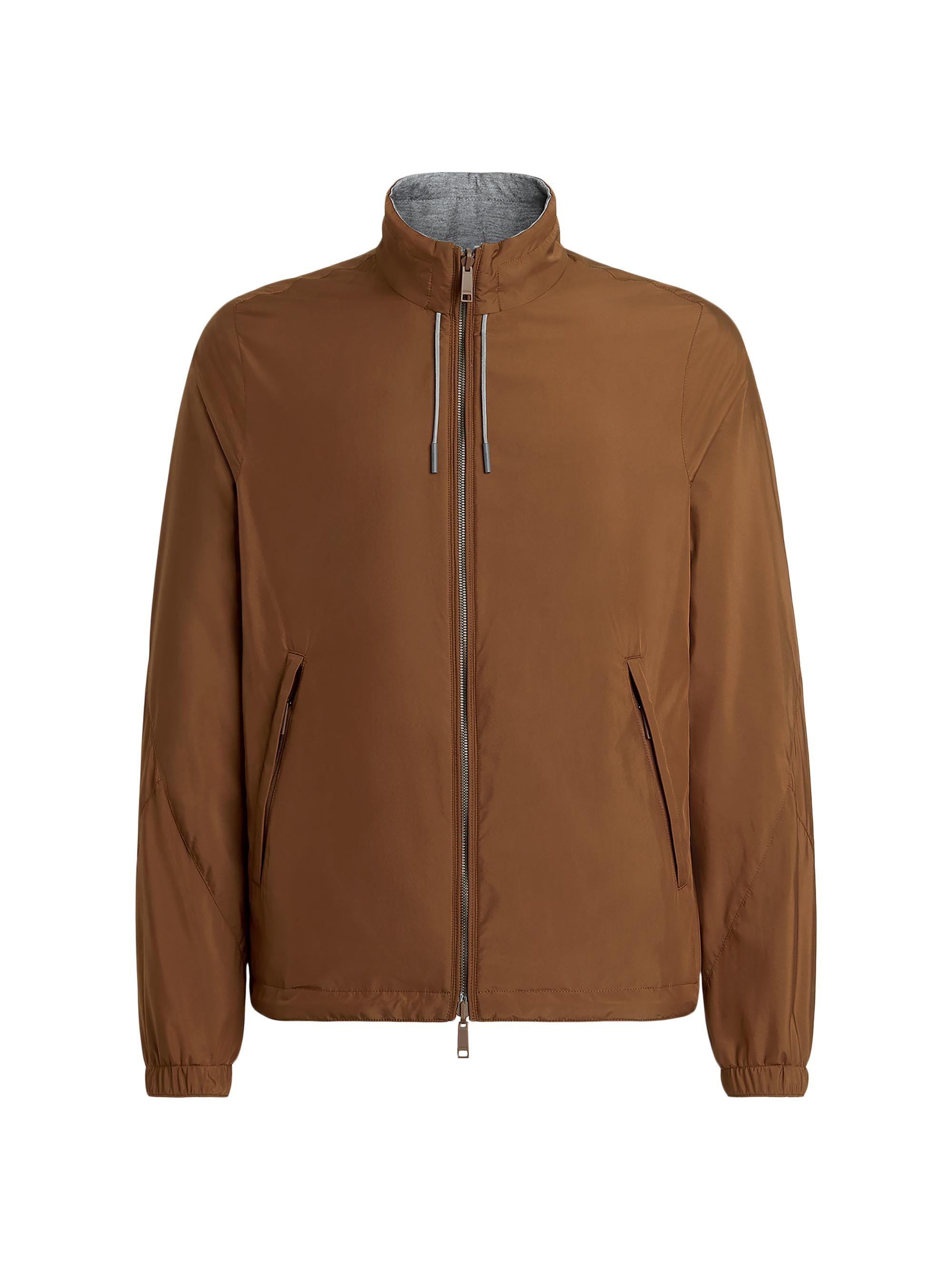 ZEGNA Men's Technical Fabric Reversible Brezza Blouson - Foliage Grey