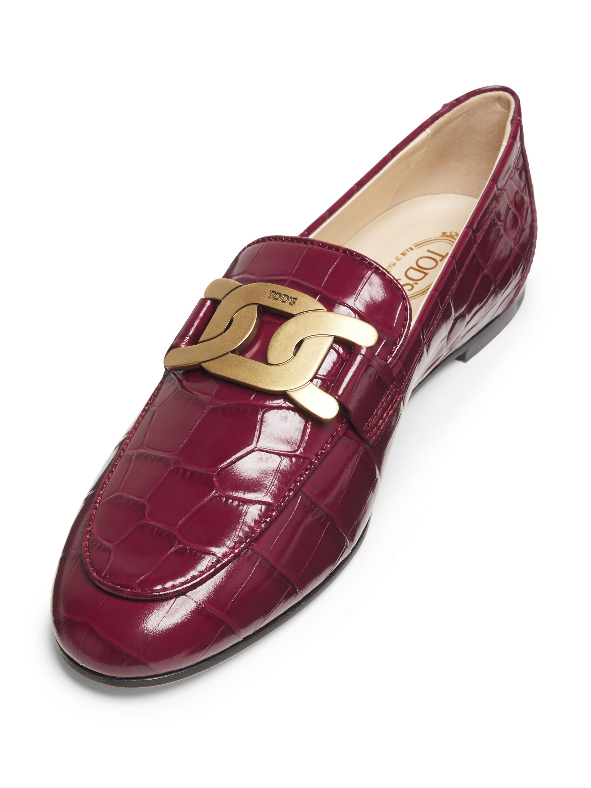 Tod's Kate Croc-Embossed Loafers | Saks Fifth Avenue
