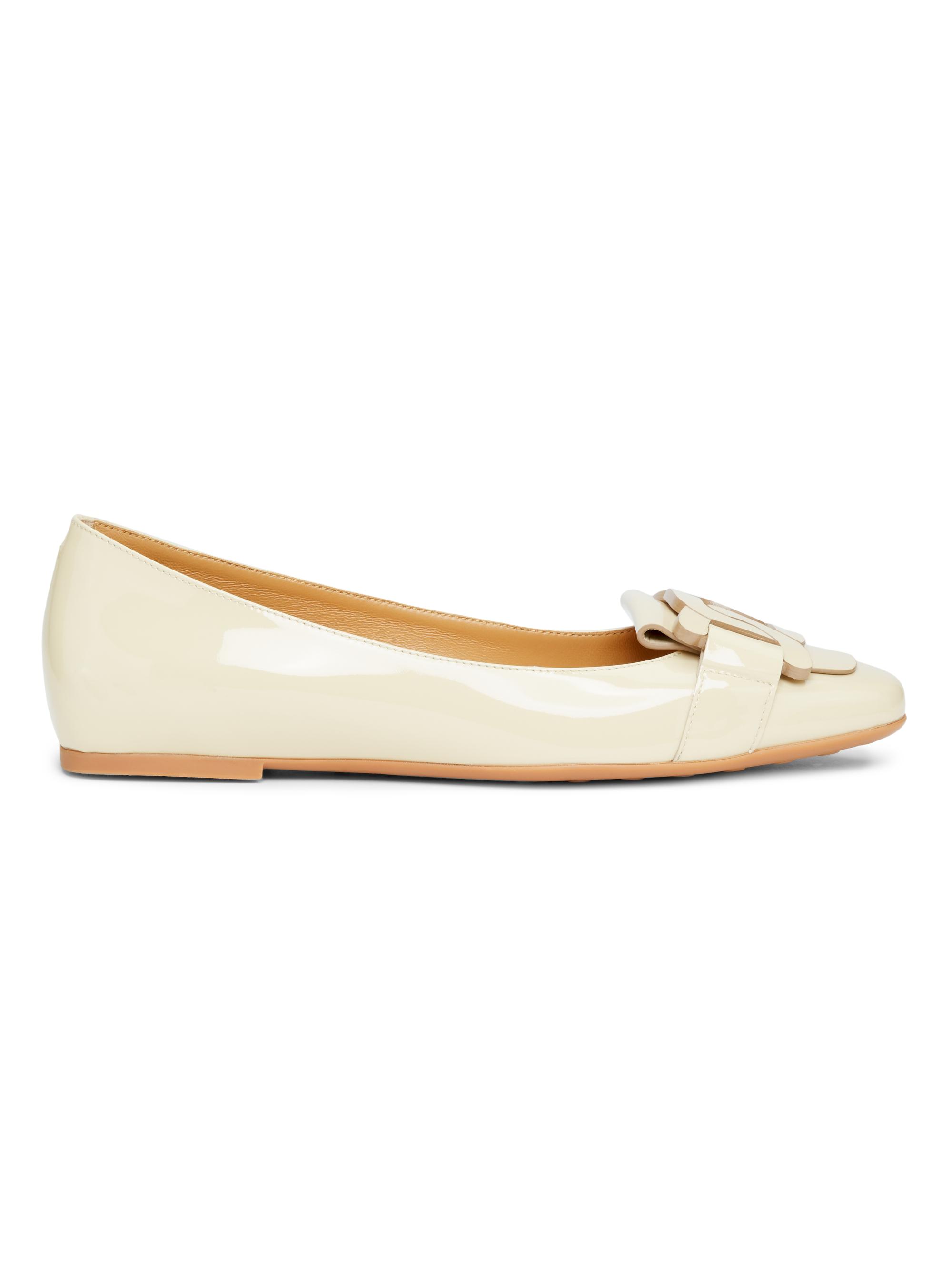 Tod's Women's Chain Leather Ballerina Flats - Burro Scuro