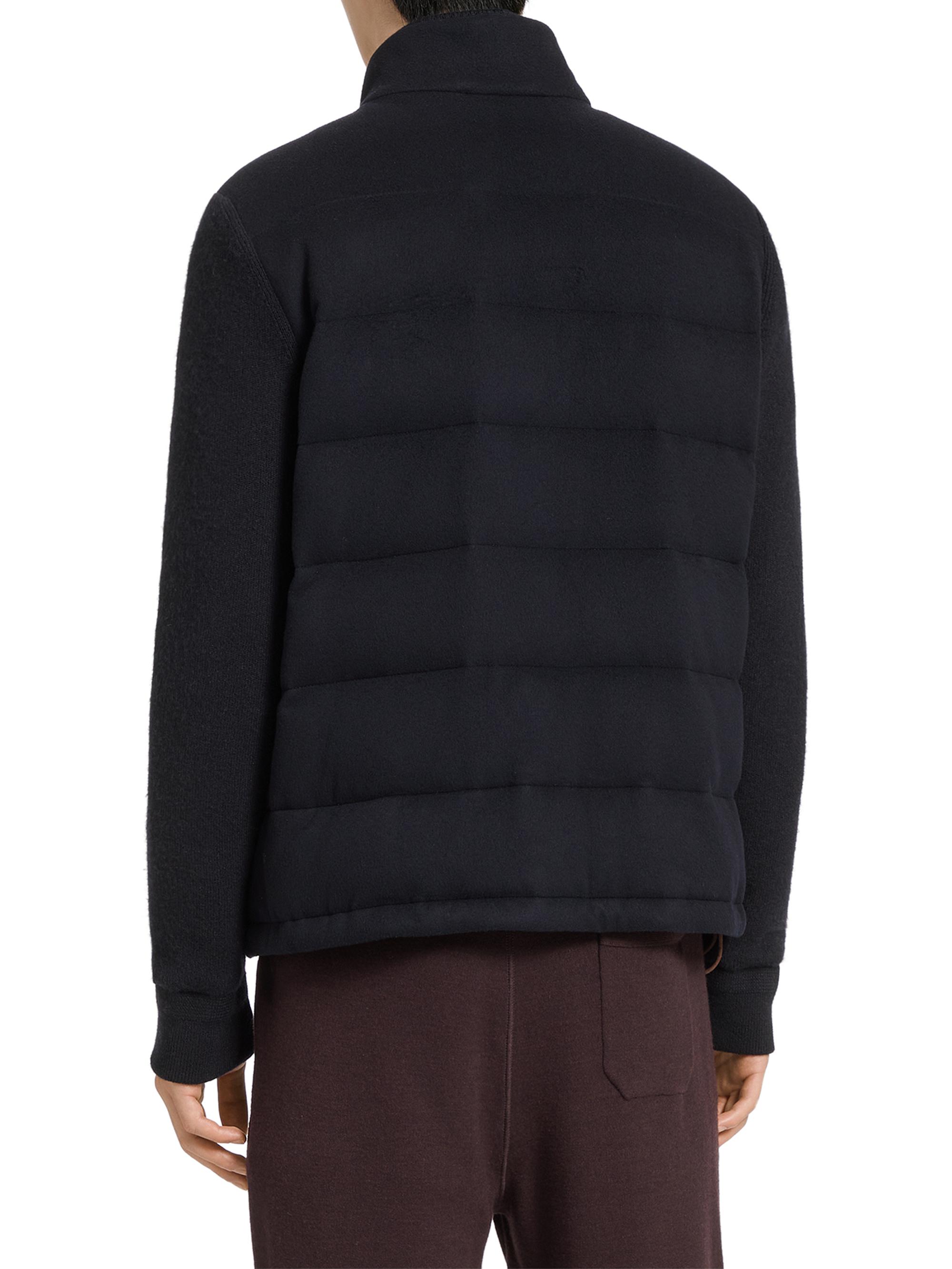 Shop ZEGNA 12Milmil12 Down Filled Hybrid Wool Blouson Jacket 