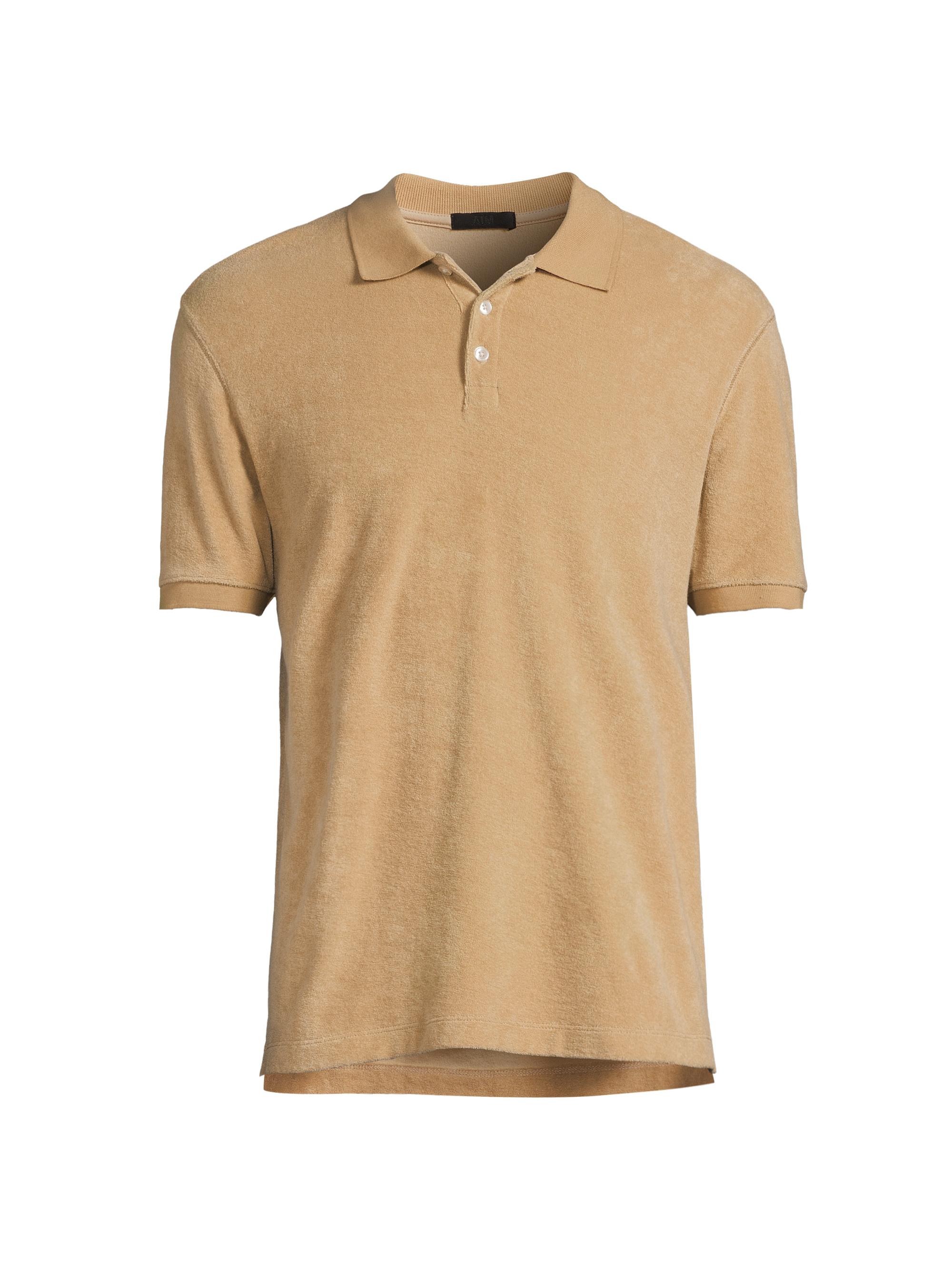 ATM Anthony Thomas Melillo Men's Cotton Terry Polo Shirt - Sand Castle