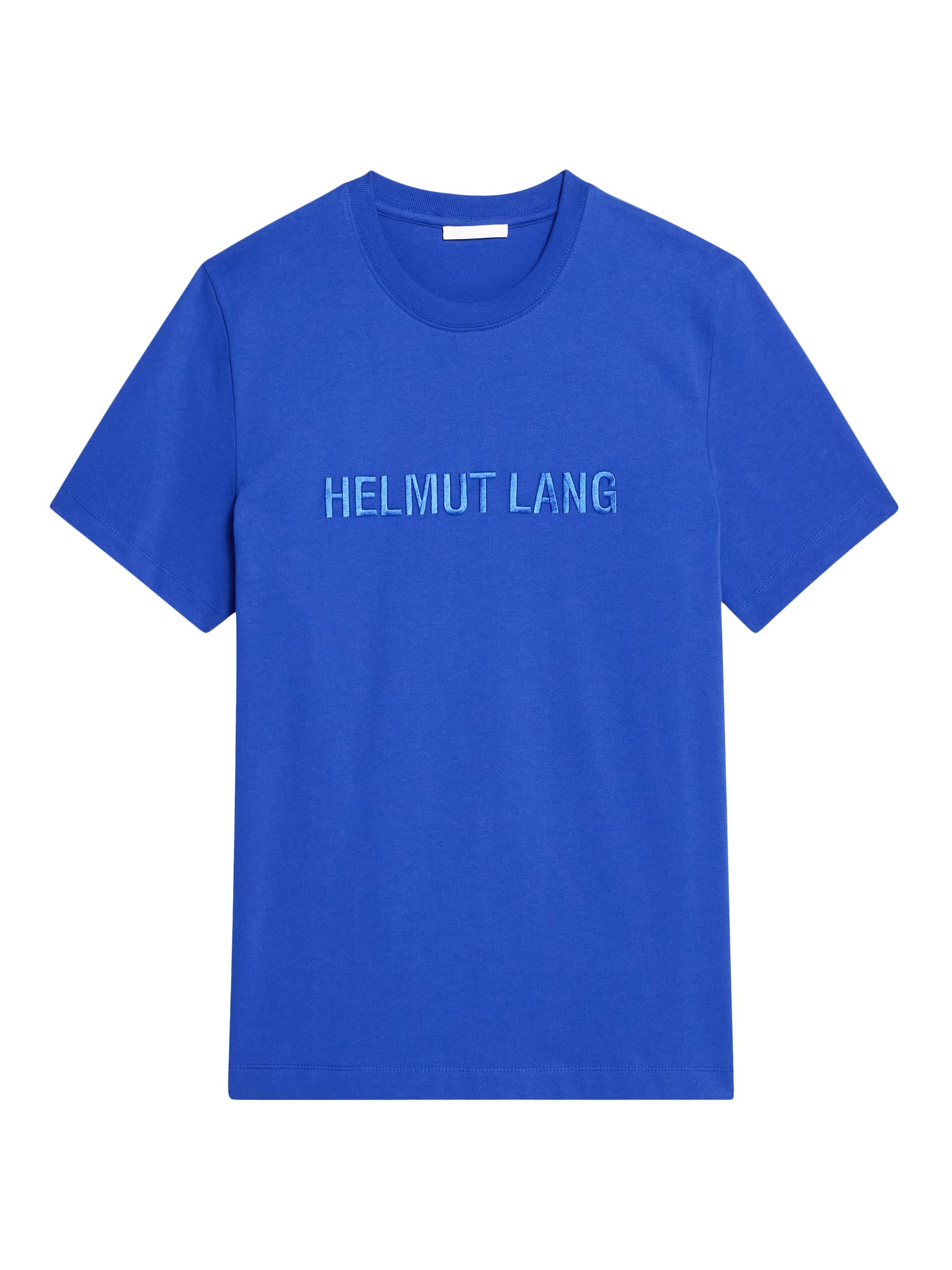 HELMUT LANG Logo Hack Little T-Shir tシャツ Helmut Lang logo-embroidered T-shirt | Brown | FARFETCH