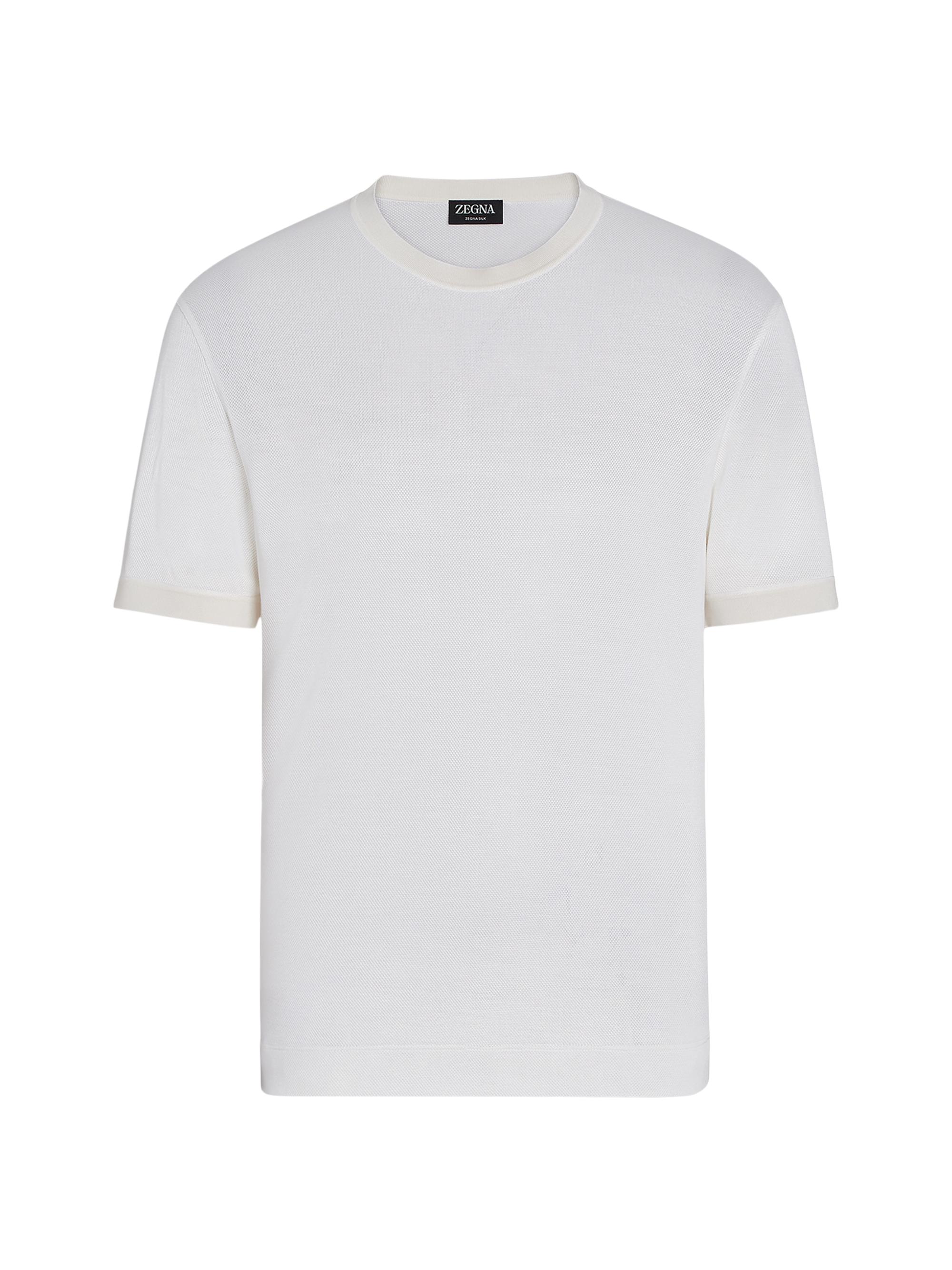 ZEGNA Men's Silk T-Shirt - White
