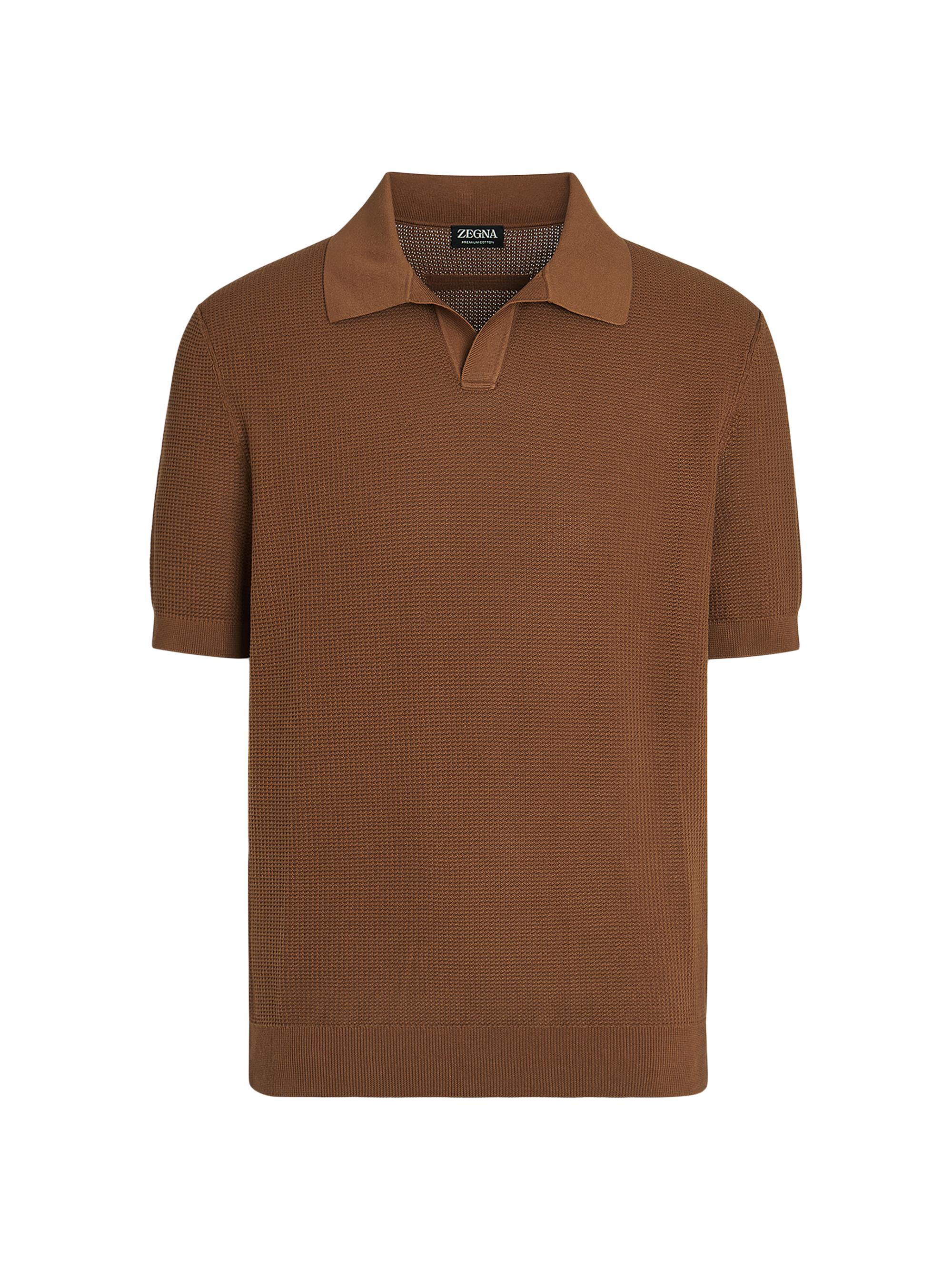 ZEGNA Men's Premium Cotton Polo Shirt - Foliage