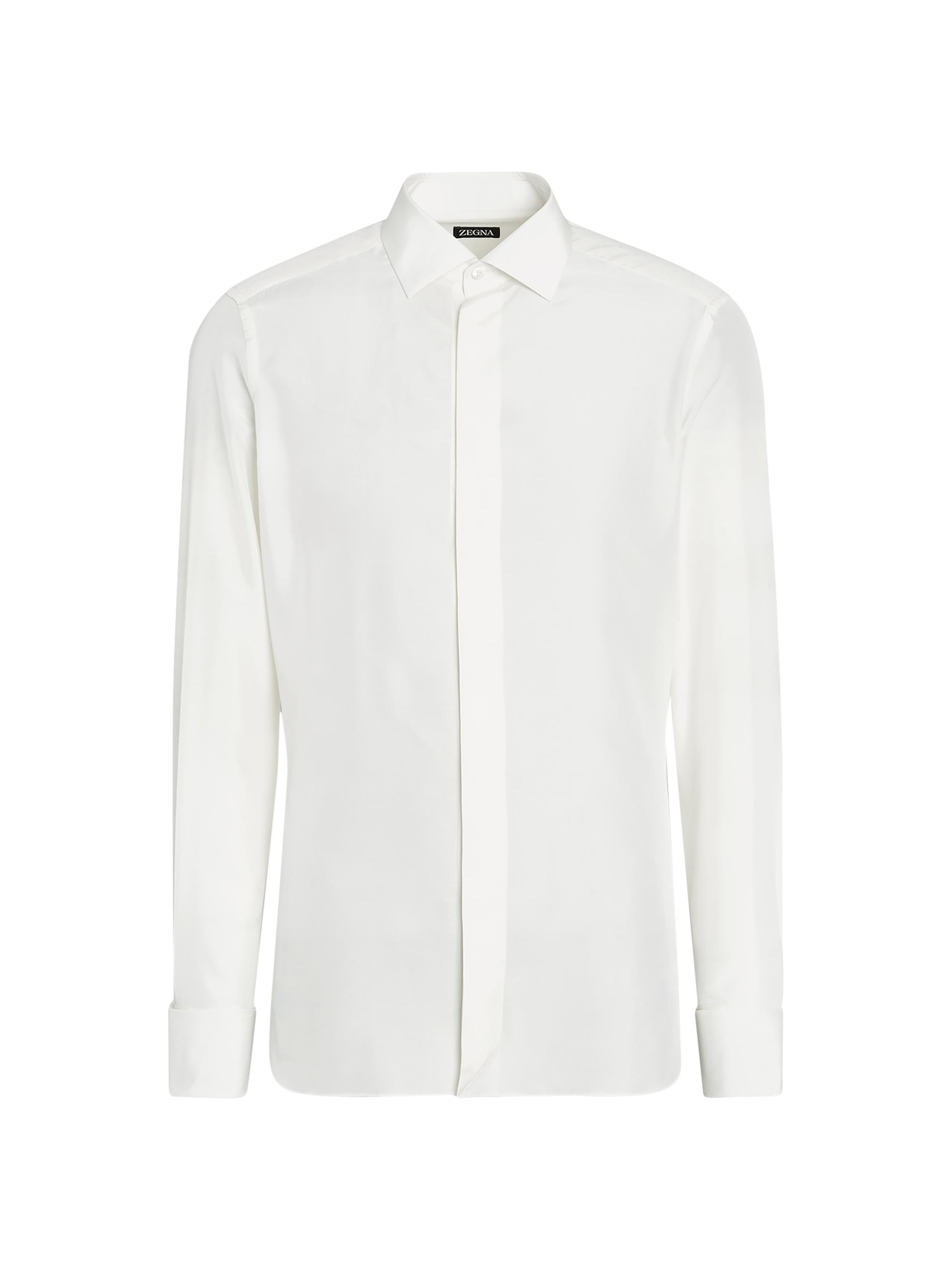 ZEGNA Men's Silk Evening Shirt - White