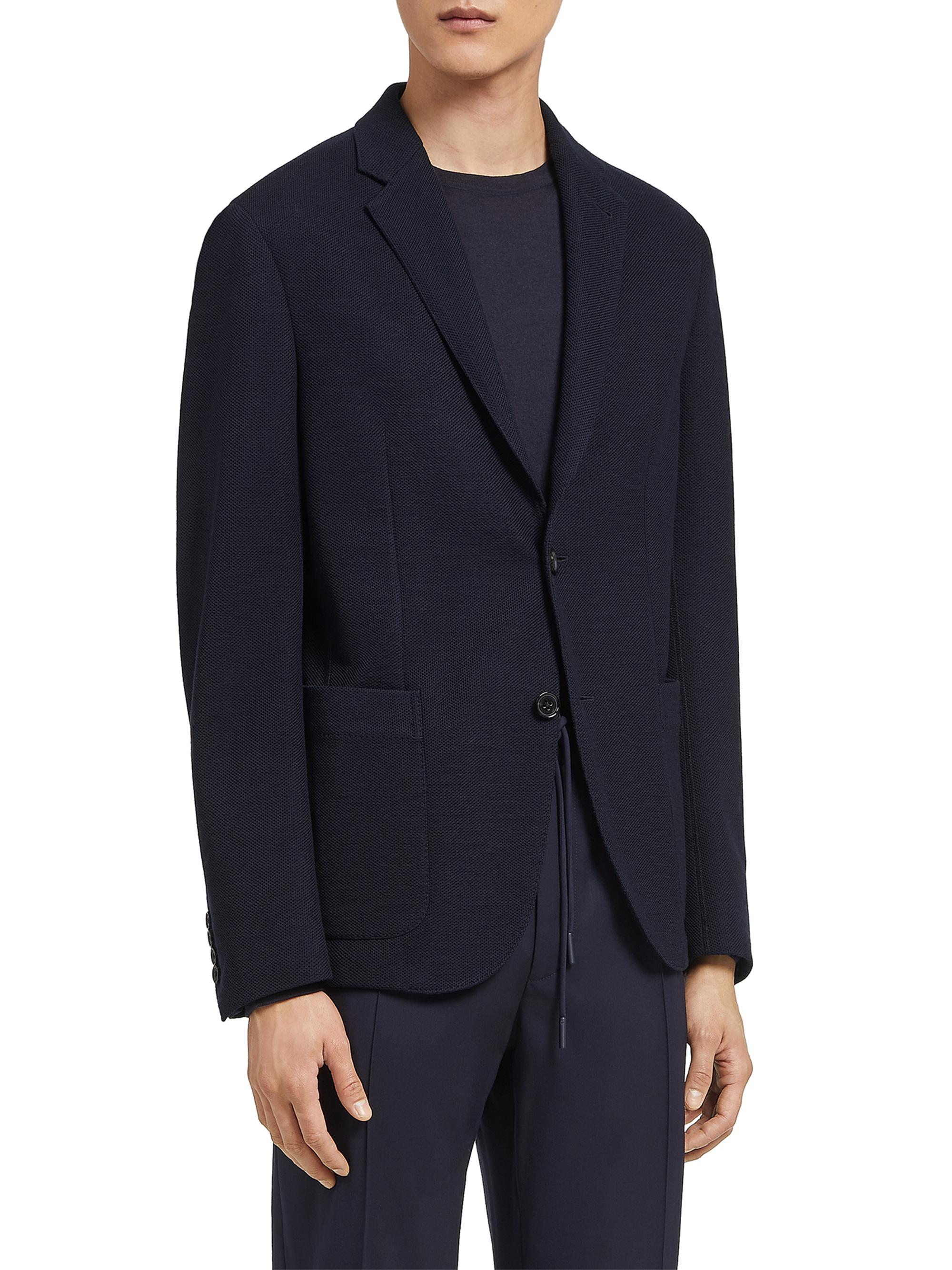 Ermenegildo Zegna JERSEYWEAR ニットジャケット ネイビーブルー High Performance™ Jerseyジャケット FW25 22384828