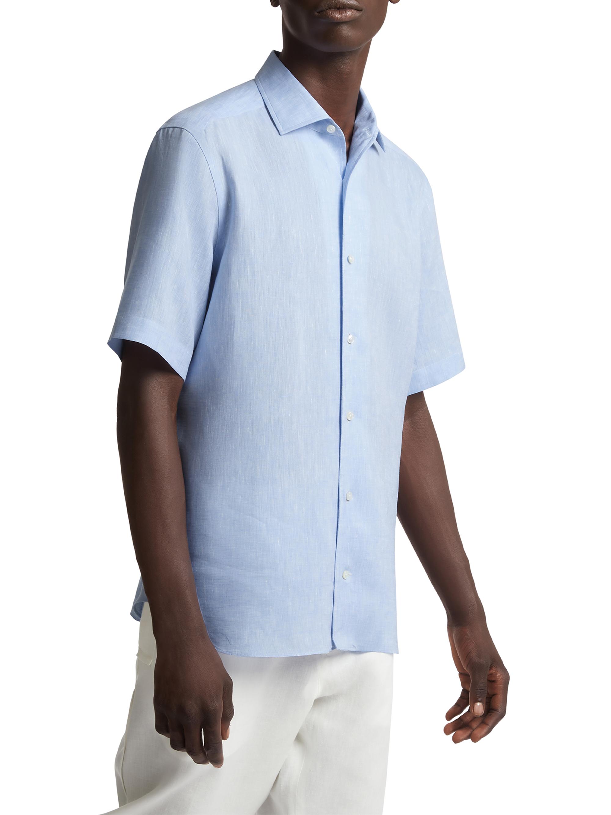 ZEGNA Linen Shirt | Saks Fifth Avenue