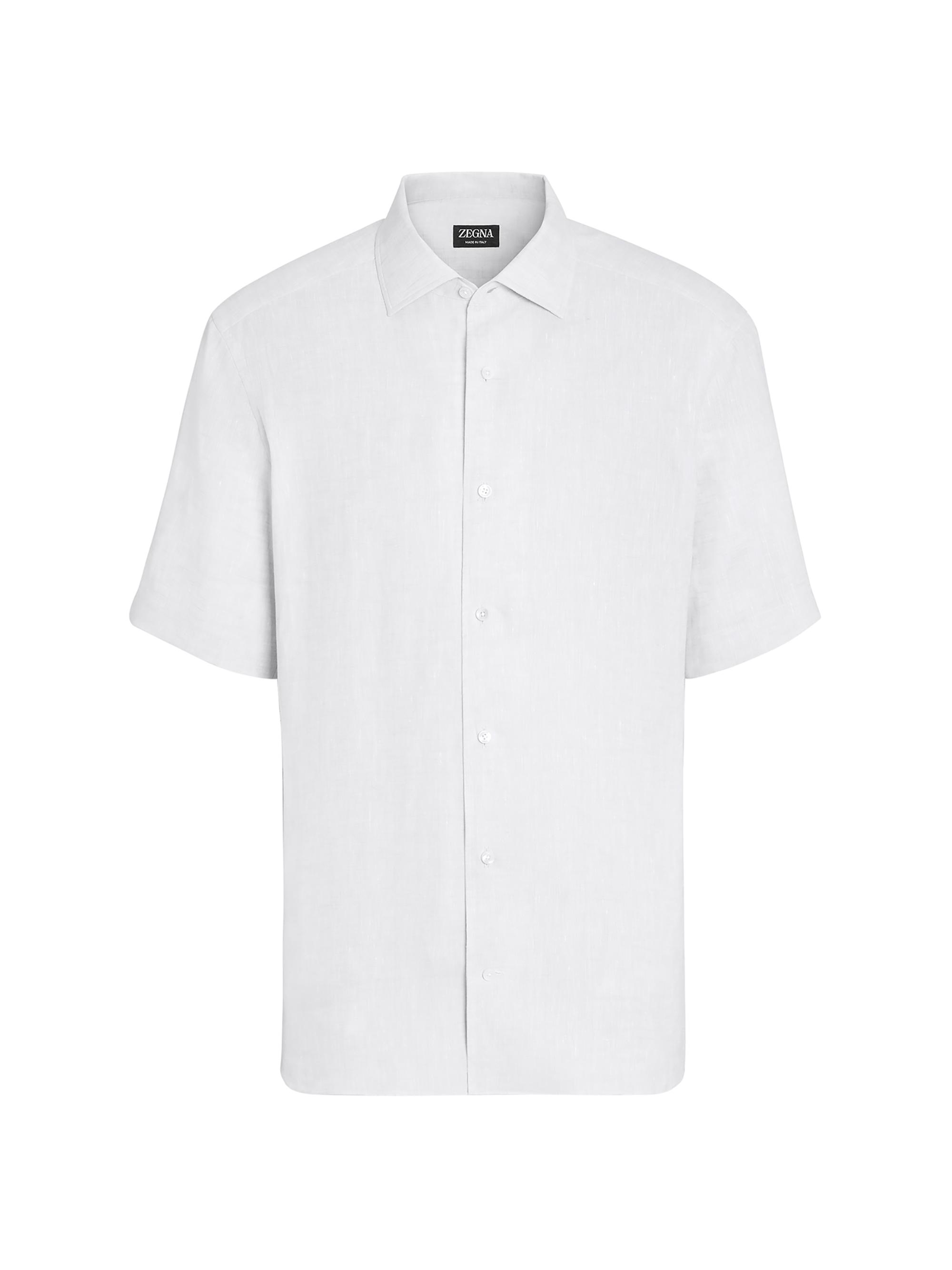 ZEGNA Men's Linen Shirt - White