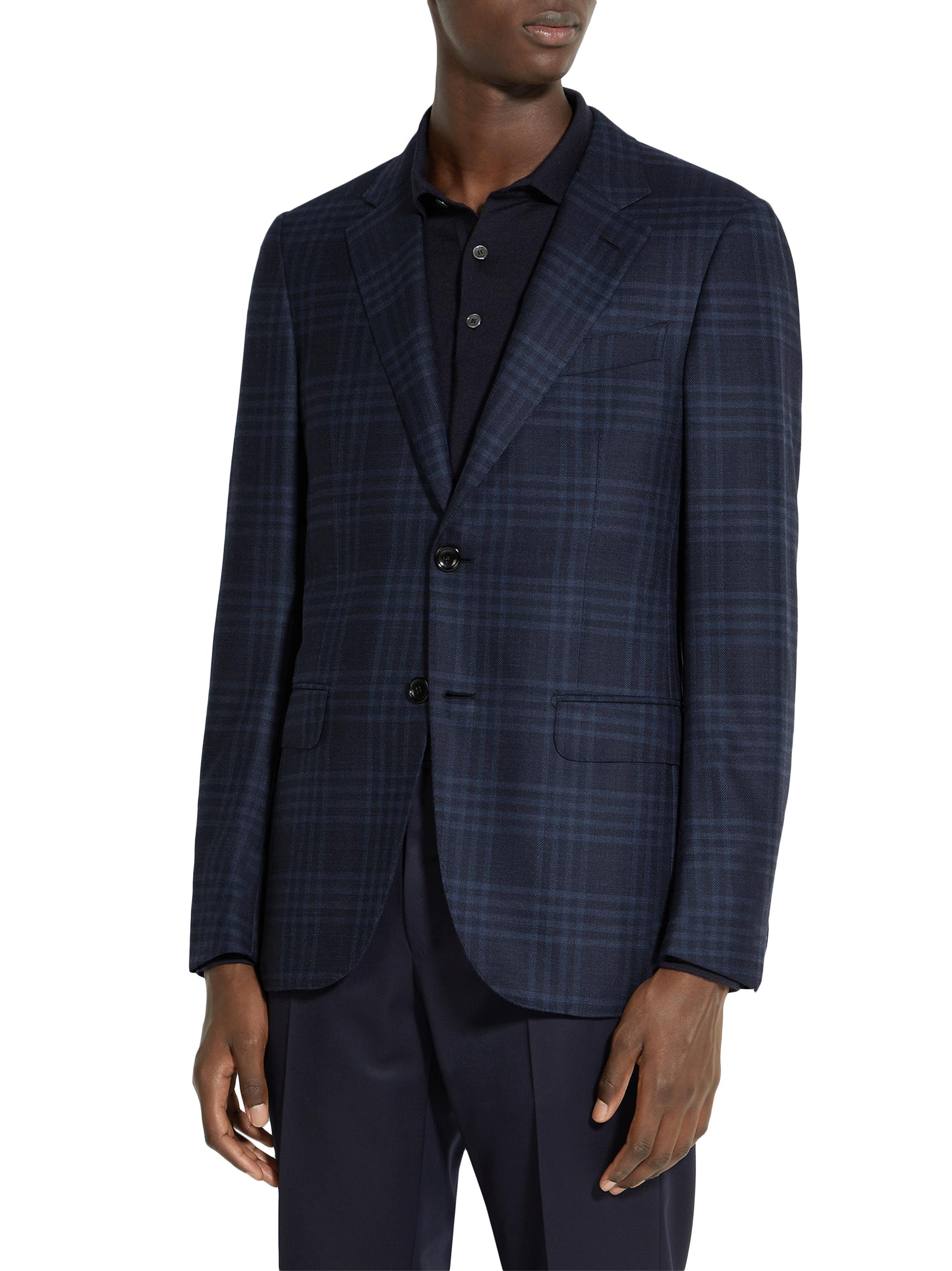 ZEGNA Men's 15 Milmil15 Wool Jacket - Dark Blue
