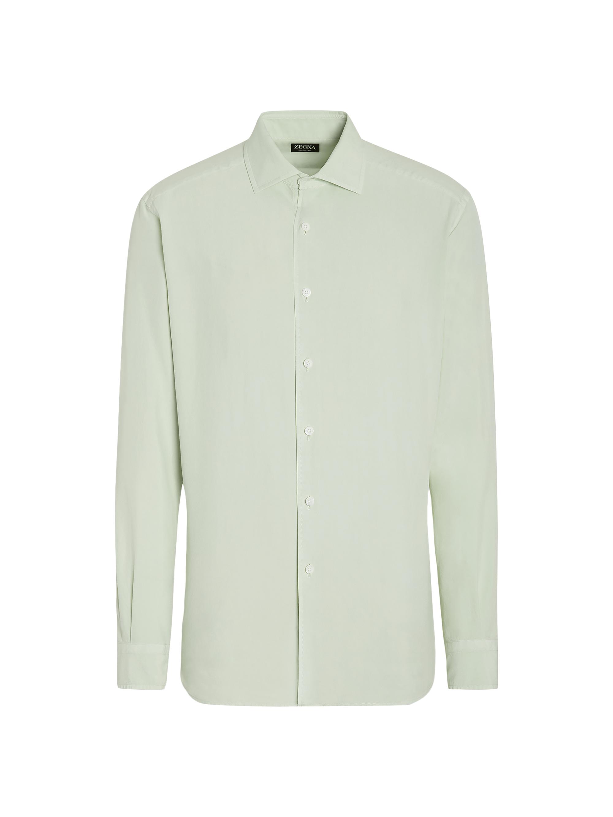 ZEGNA Men's Silk Shirt - Light Beige