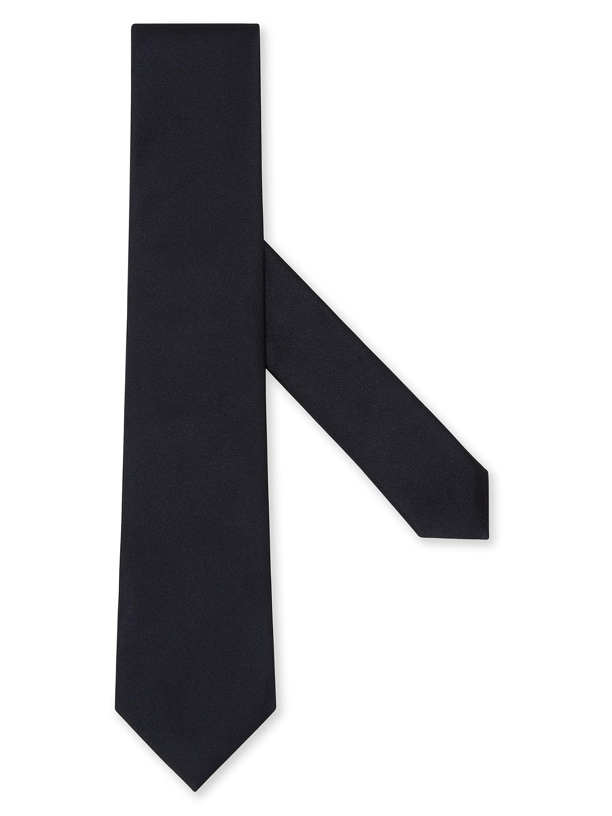 ZEGNA Men's Silk Tie - Black