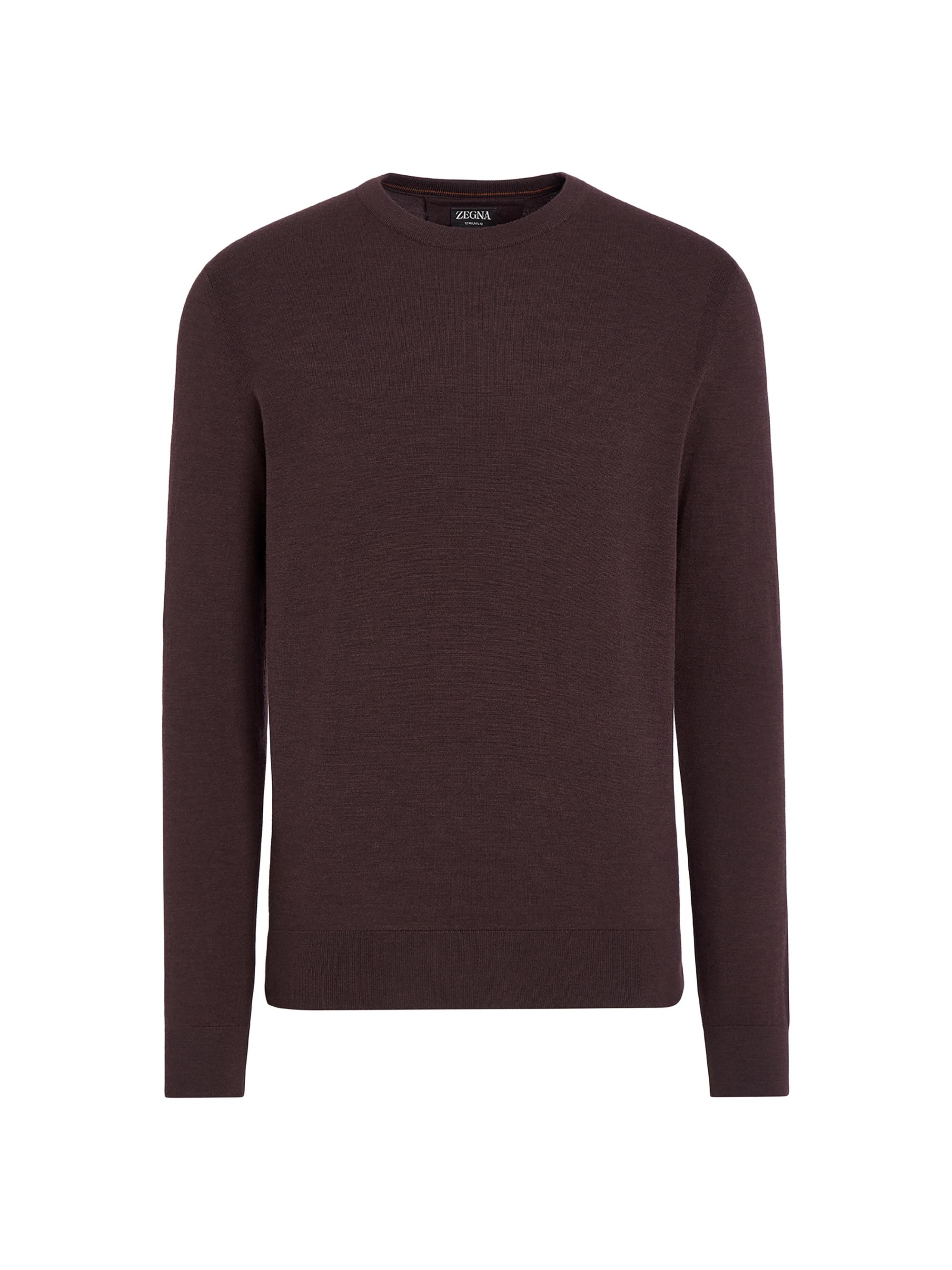 ZEGNA Men's 12Milmil 12 Wool Crewneck Sweater - Burgundy