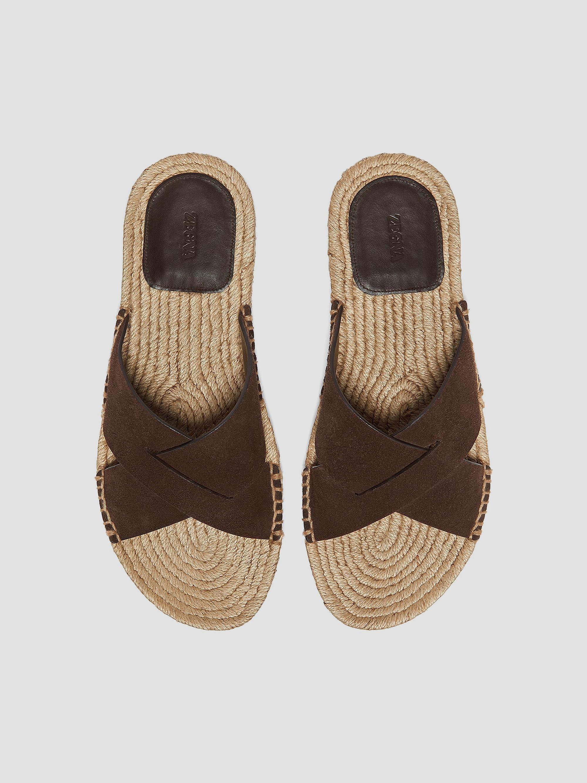 ZEGNA Suede Espadrille Sandals | Saks Fifth Avenue