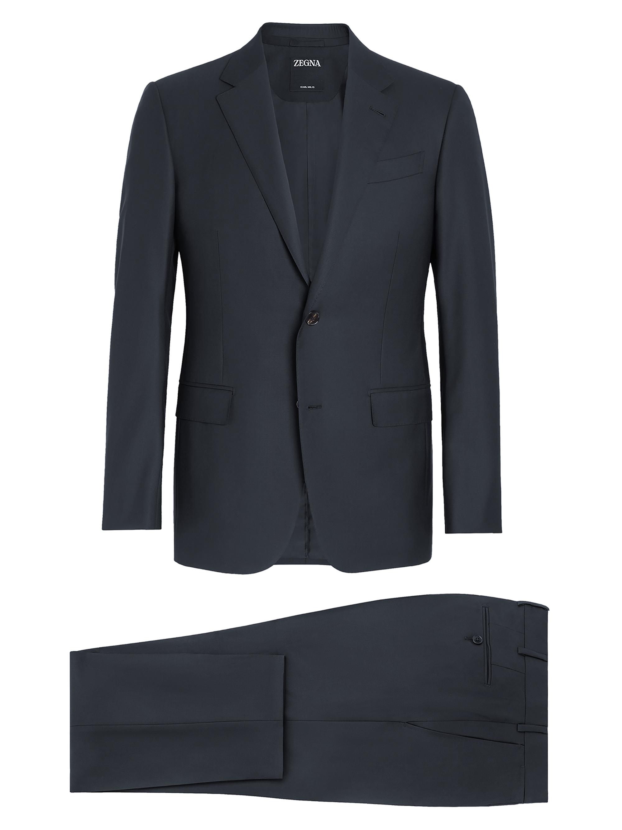 ZEGNA Men's 15 Milmil 15 Wool Suit - Navy Blue