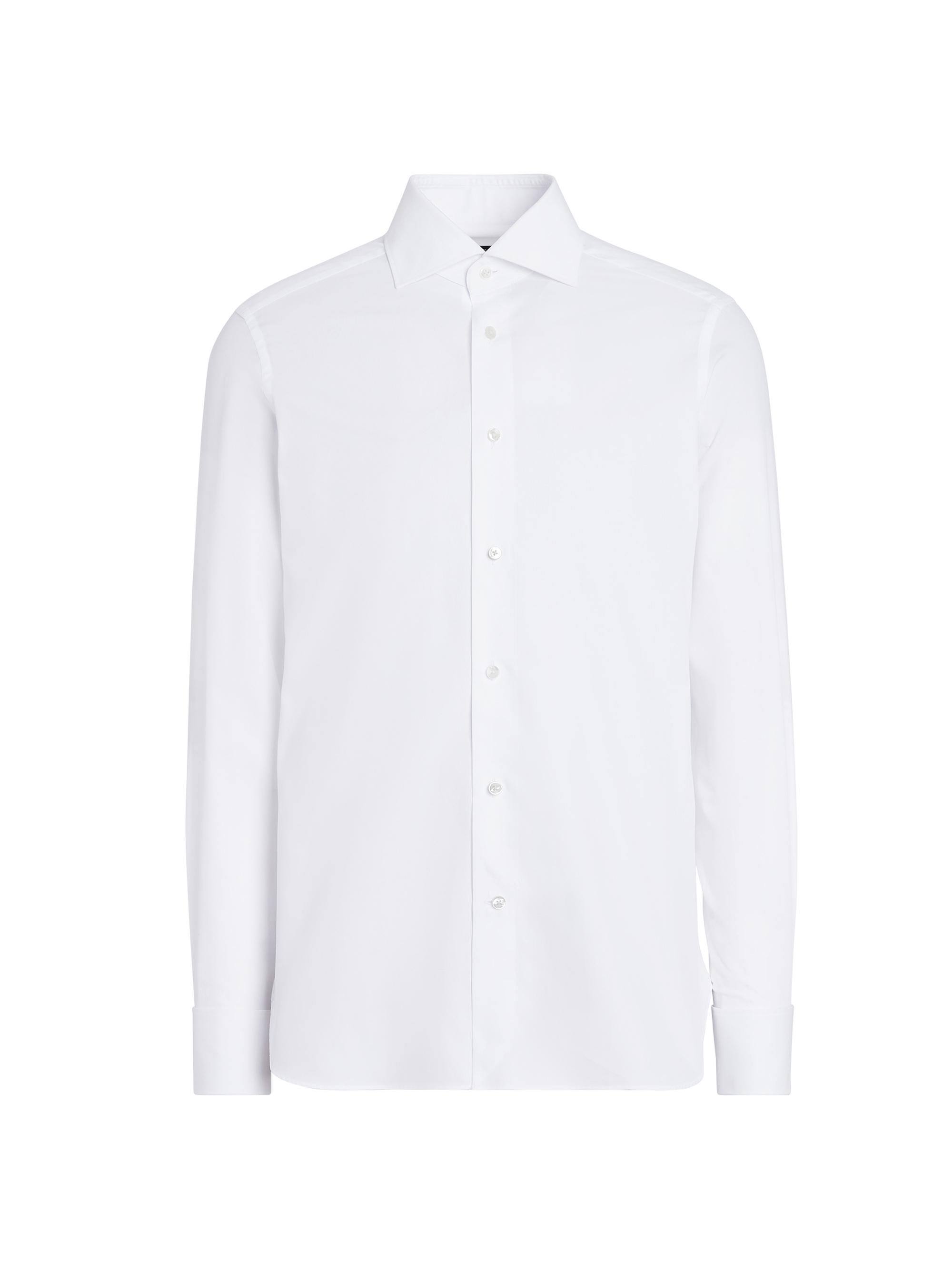 ZEGNA Men's Trofeo Comfort Cotton Shirt - Off White