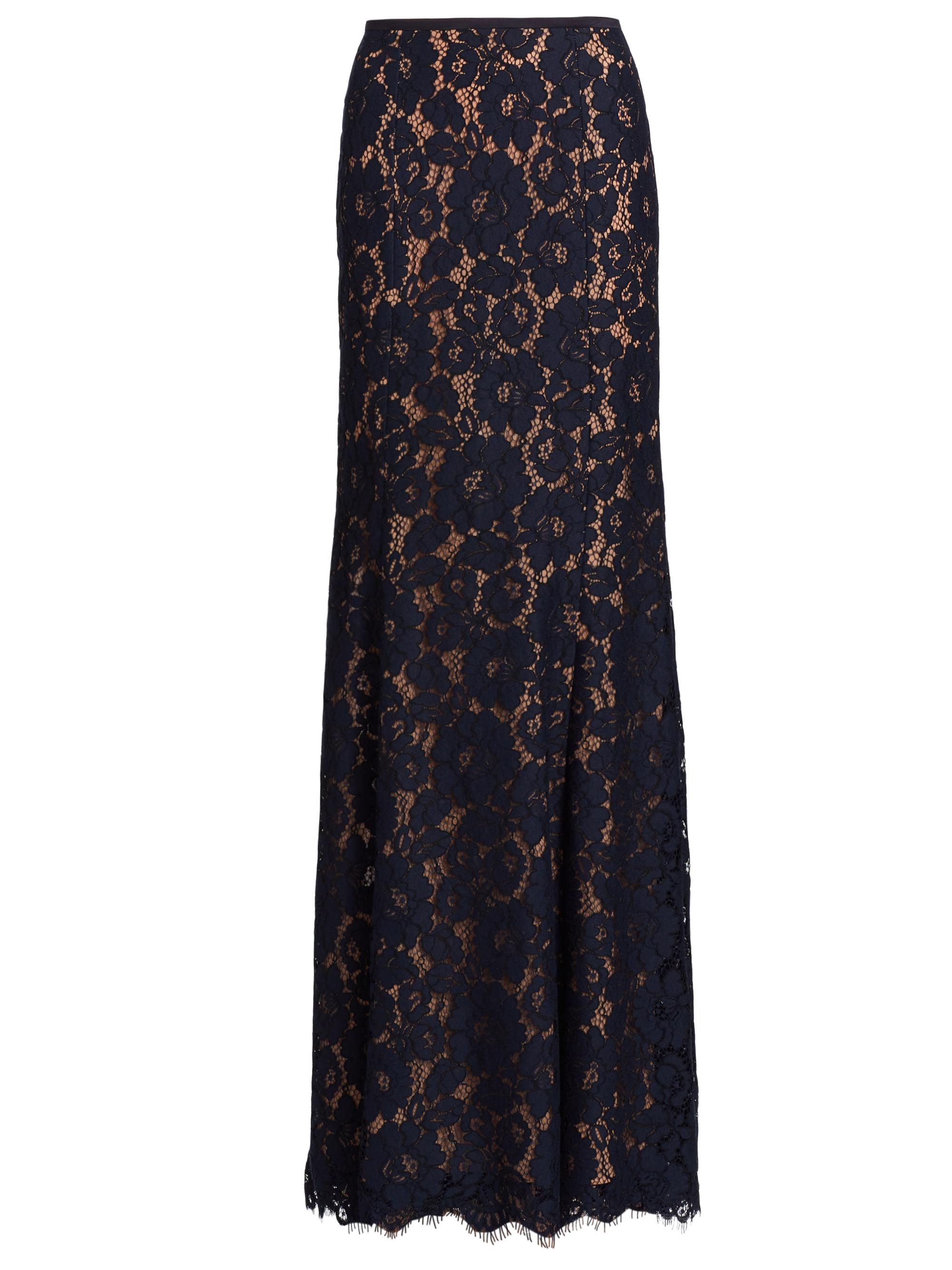 Michael Kors Collection Women's Lace Fishtail Maxi Skirt - Midnight