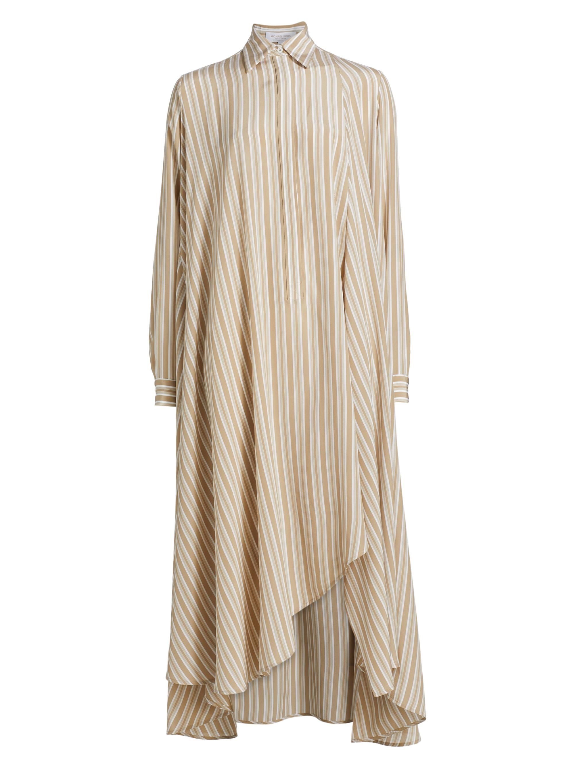 Michael Kors Collection Striped Silk Caftan Shirtdress Saks Fifth