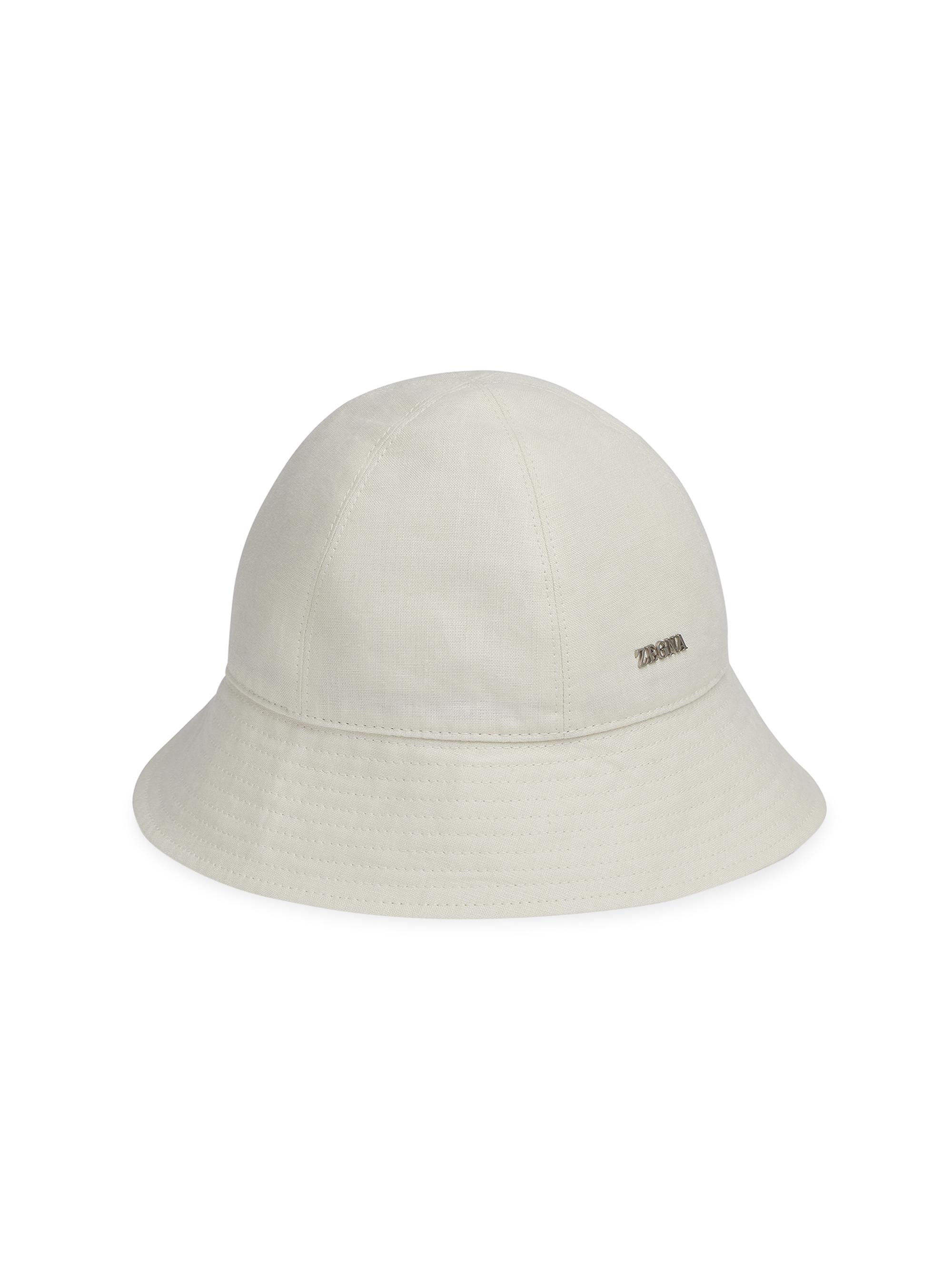 ZEGNA Men's Oasi Lino Bucket Hat - Light Beige