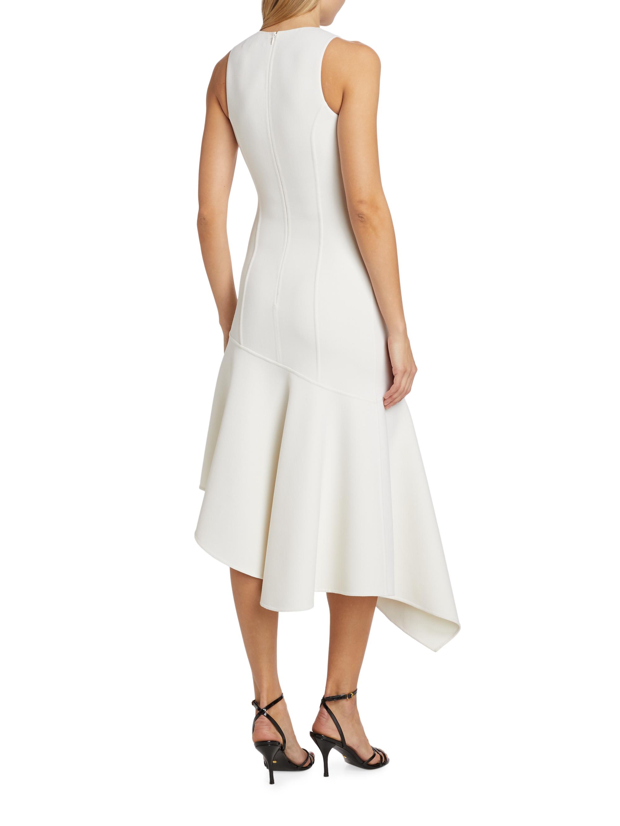 Michael Kors Collection Wool Asymmetric Draped Midi-Dress | Saks Fifth  Avenue