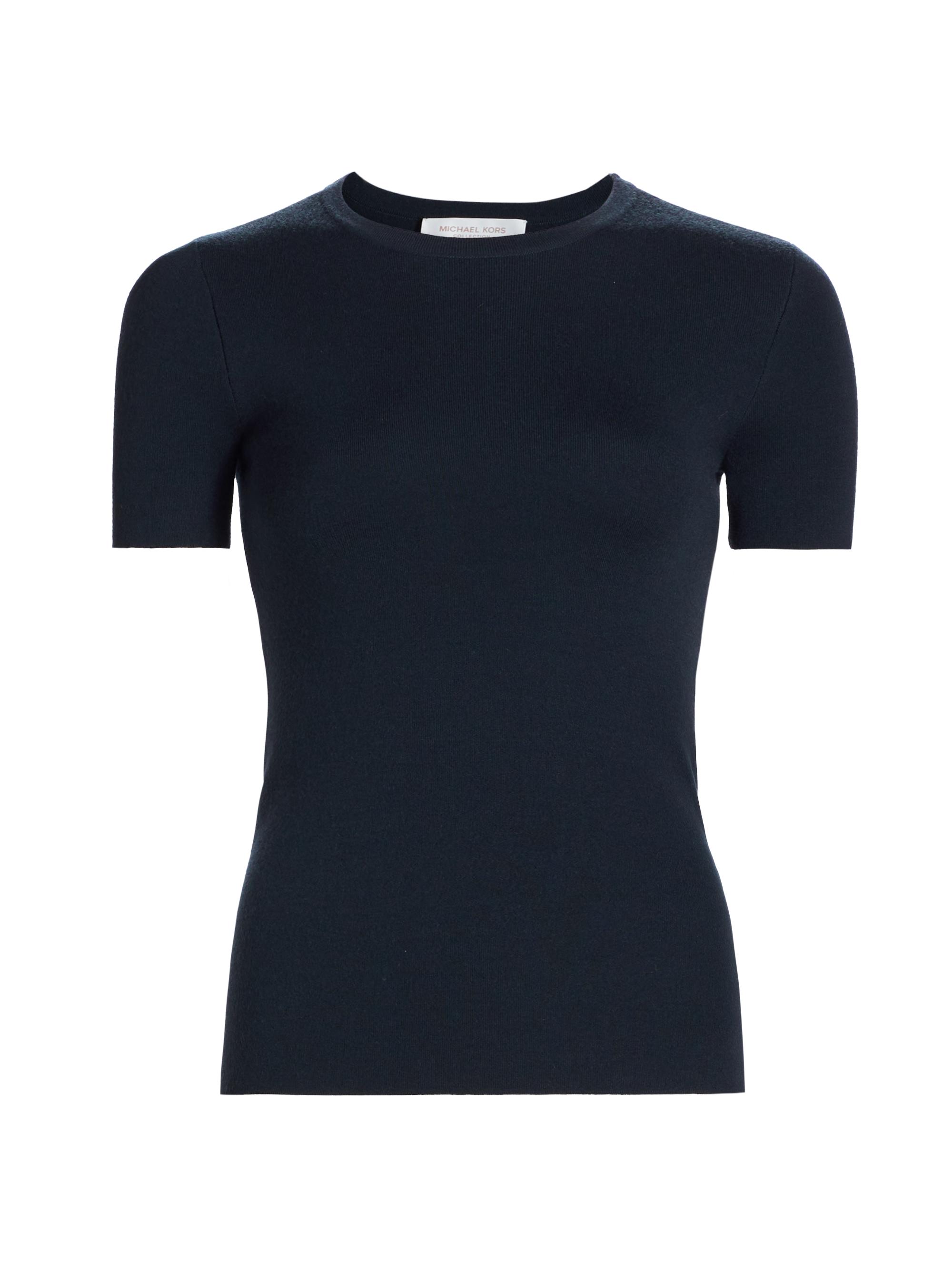 Michael Kors Collection Women's Cashmere Crewneck Top - Midnight