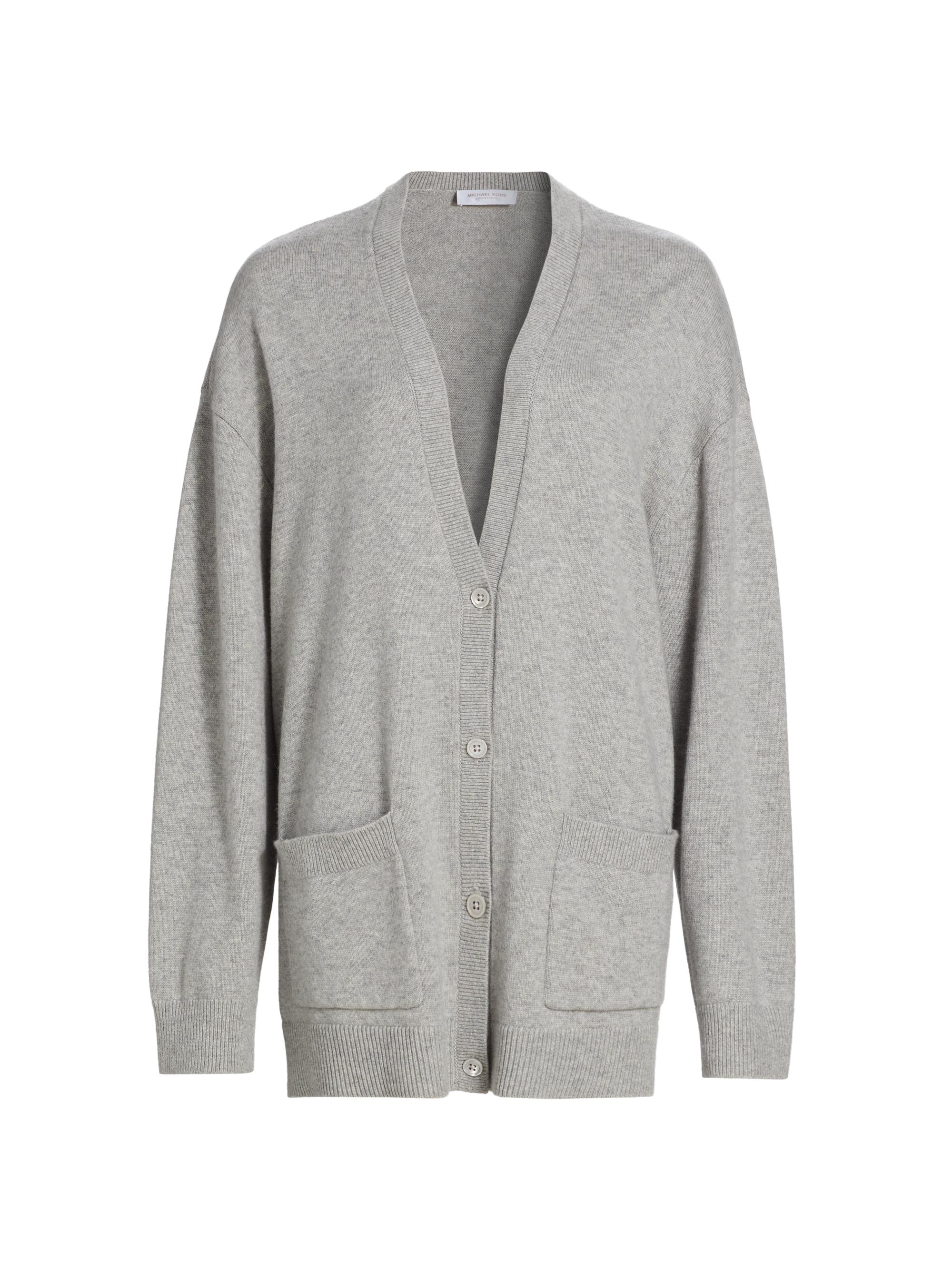Michael Kors Collection Women's Cashmere Oversized Cardigan - Pearl Melange