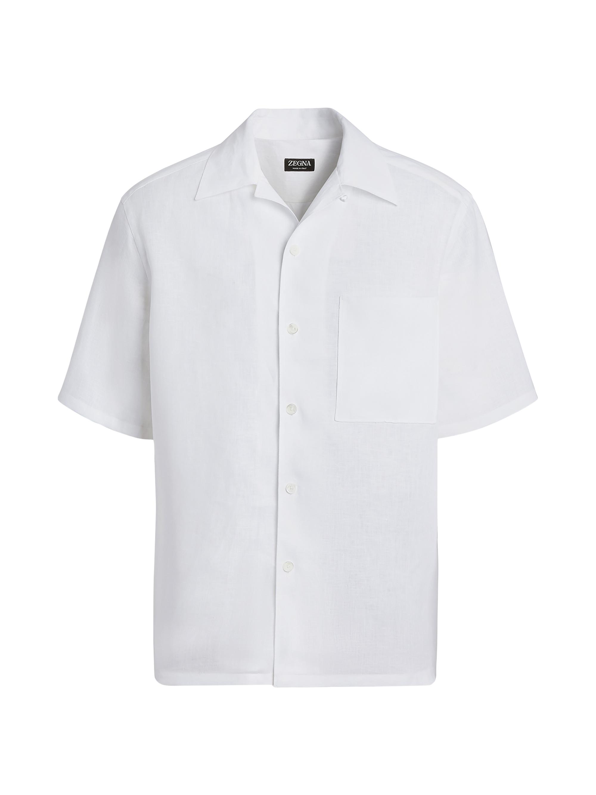 ZEGNA Men's Linen Shirt - White