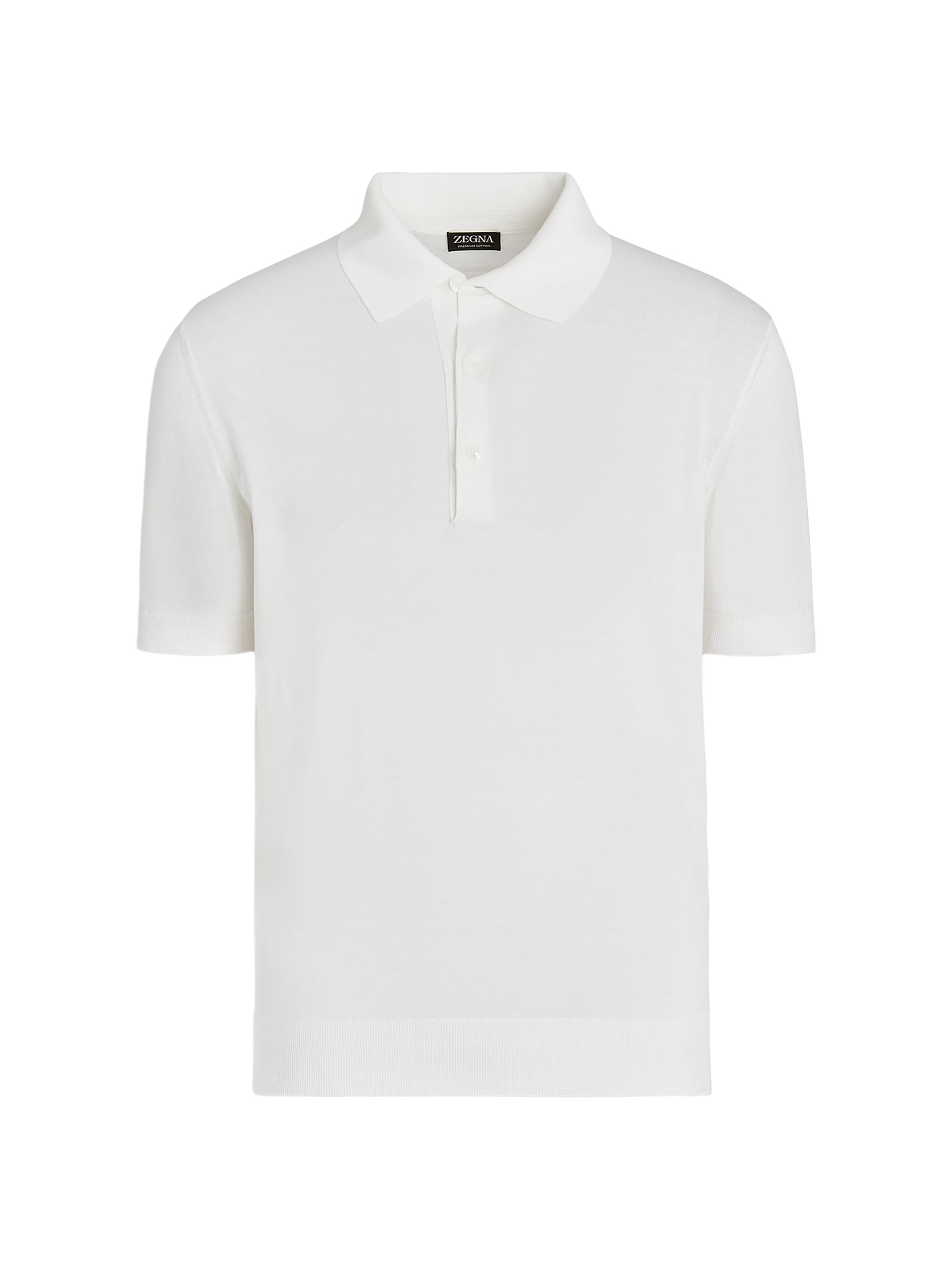 ZEGNA Men's Cotton Polo Shirt - White
