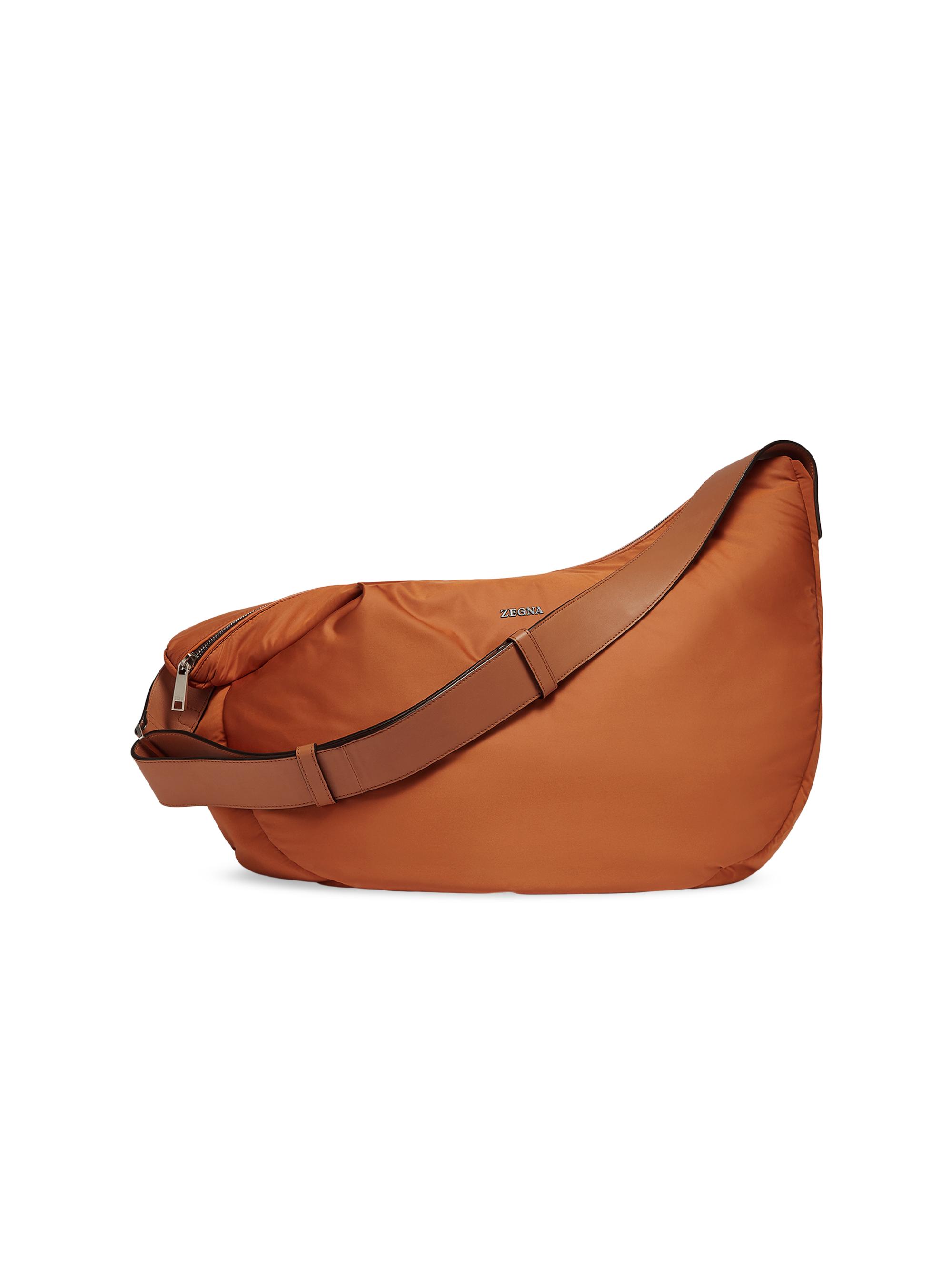 ZEGNA Men's Recycled Polyester Panorama Hobo Bag - Foliage