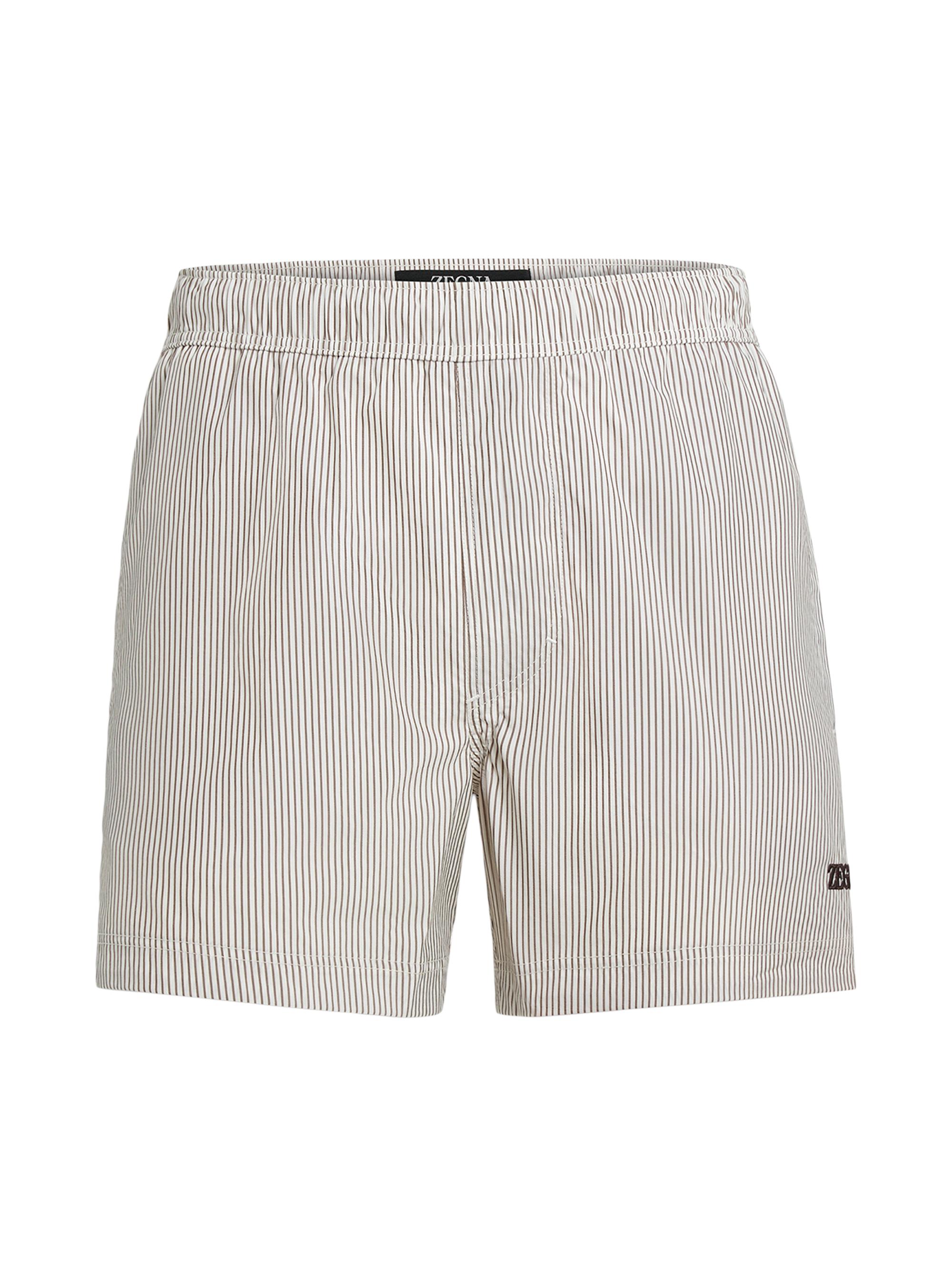 ZEGNA Men's Swim Boxers - Beige Multi