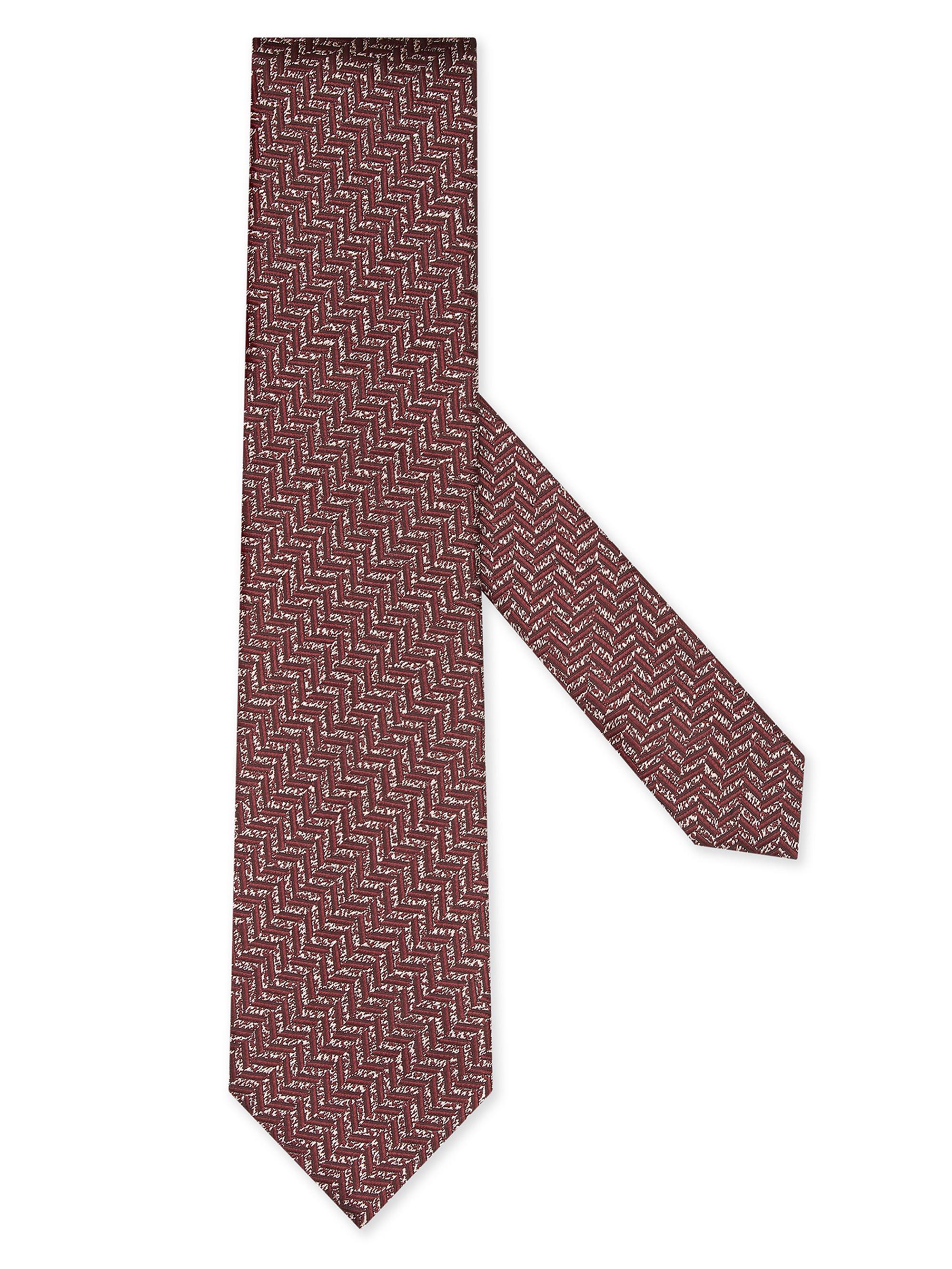 ZEGNA Men's Silk Tie - Burgundy