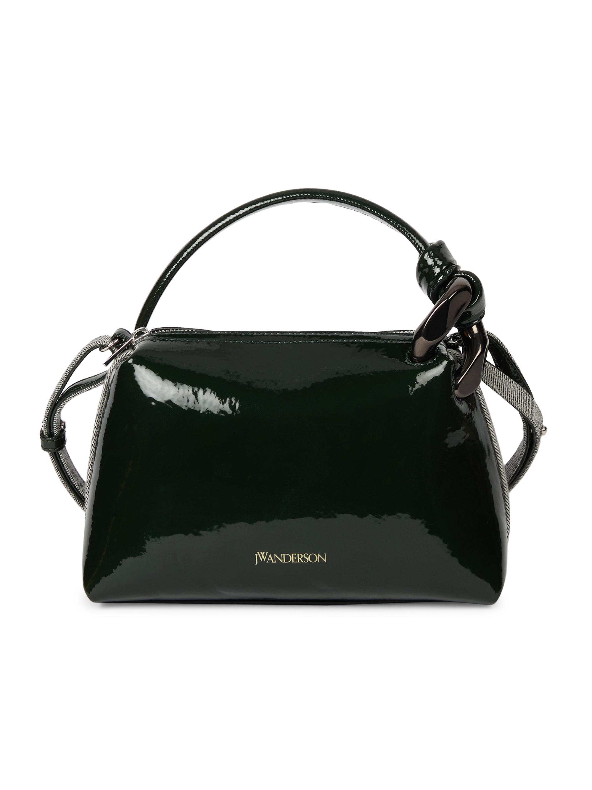 JW Anderson Women's JWA Corner Patent Top-Handle Bag - Black