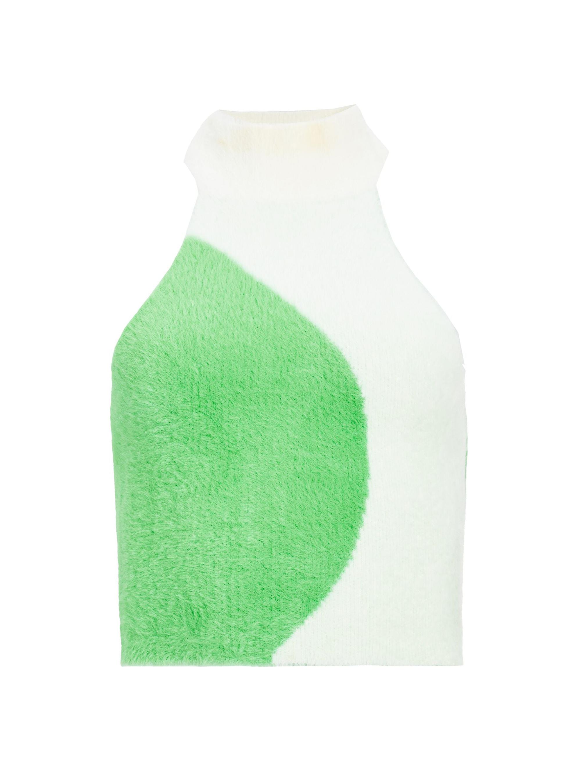 Ser.o.ya Women's Wilma Fuzzy Crop Top - Pistachio Cream