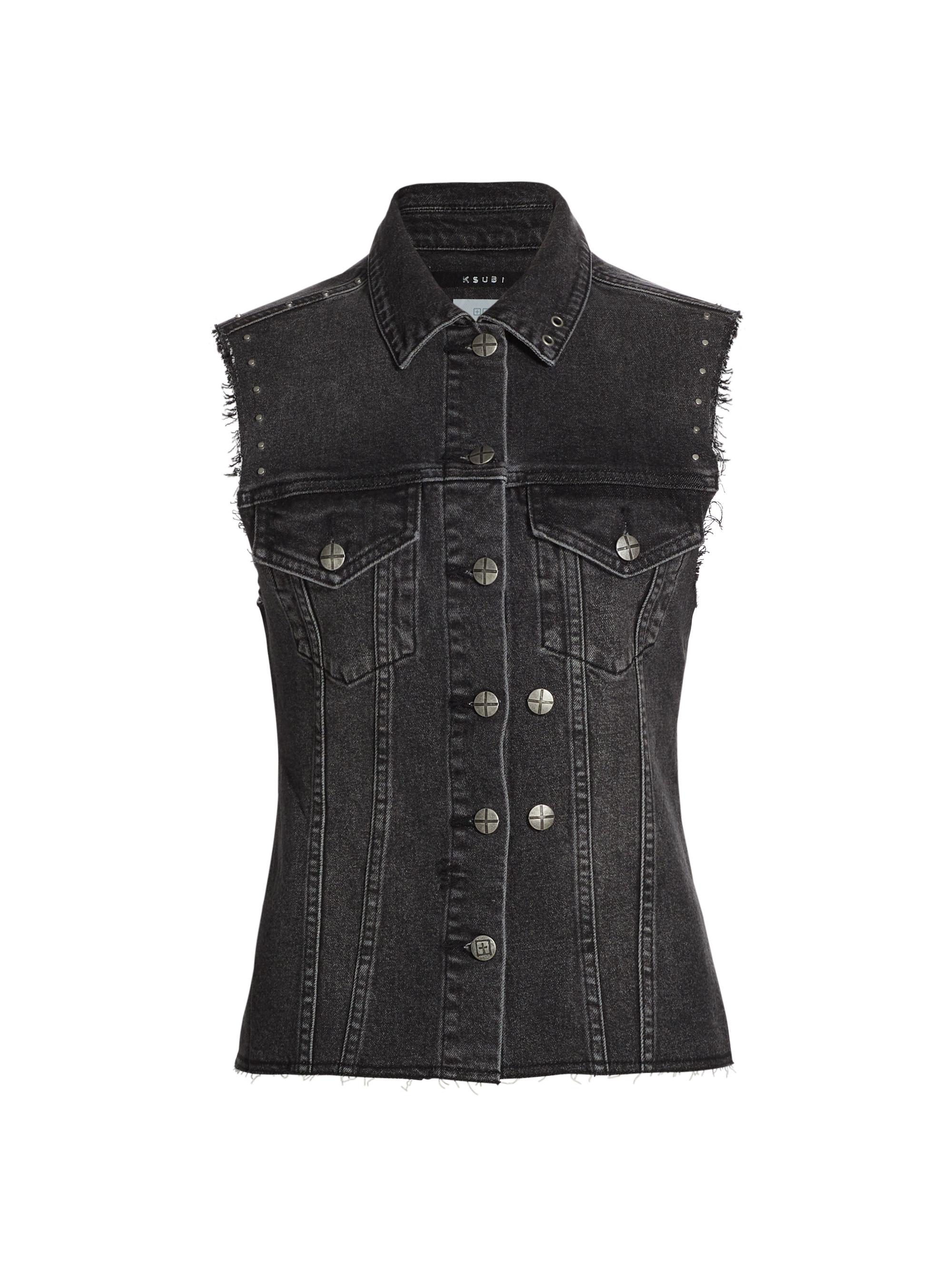 Ksubi Women's Paradise Lost Spark Denim Vest - Black