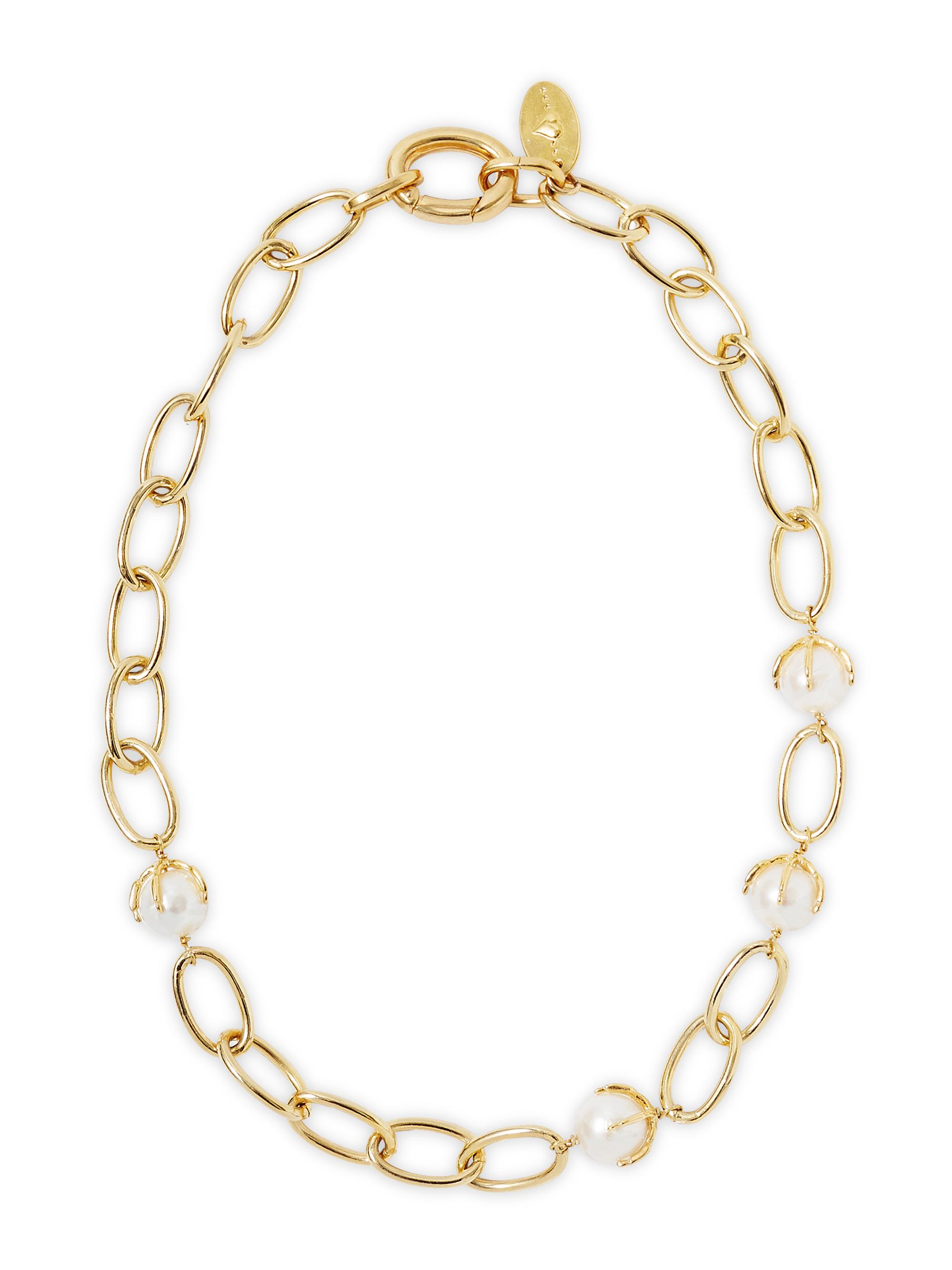 Chan Luu Women's 18K-Gold-Plated & Freshwater Pearl Chain Necklace - White Pearl