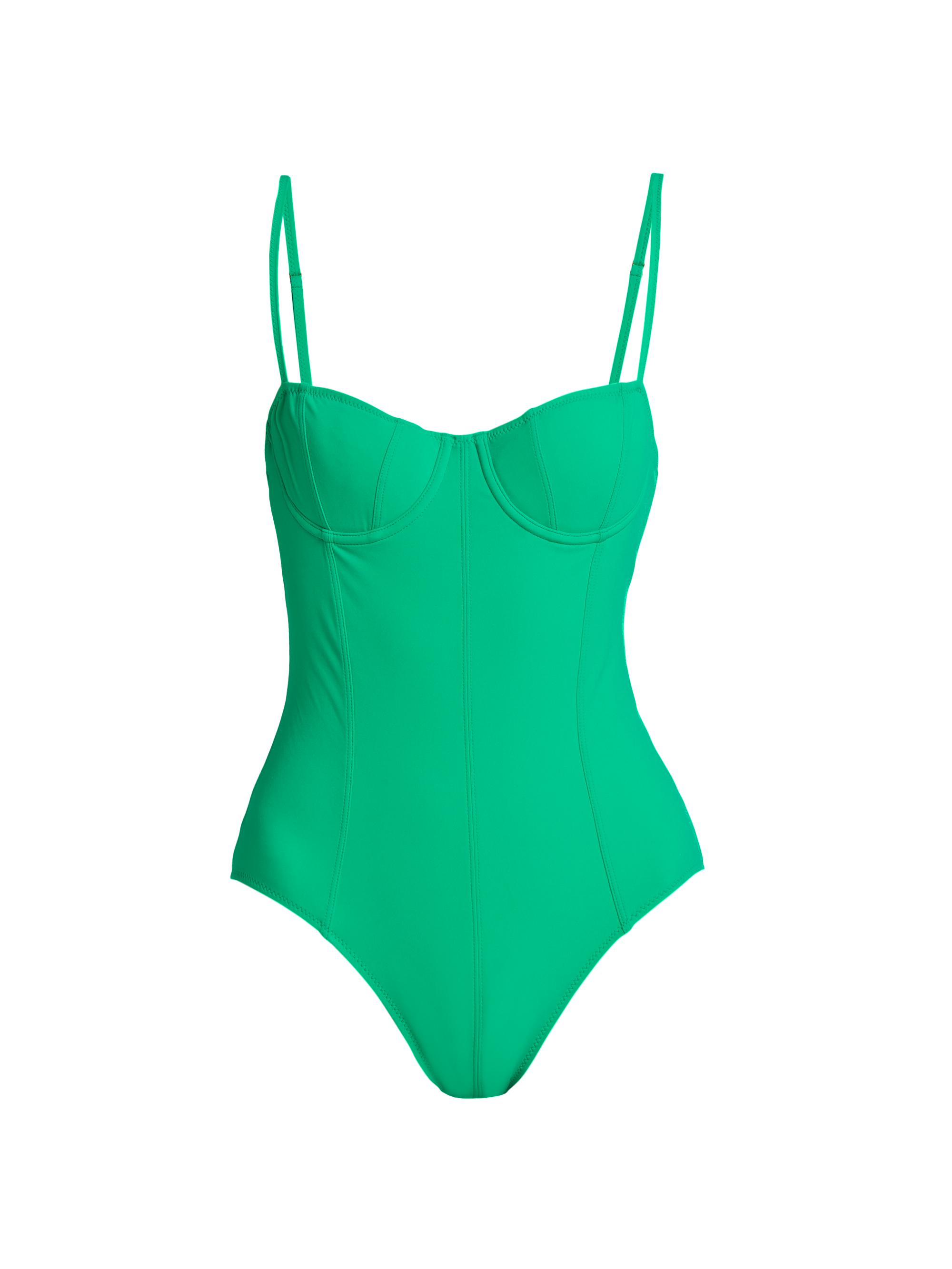 Ulla Johnson Women's Nahla Maillot Underwire One-Piece Swimsuit - Emerald