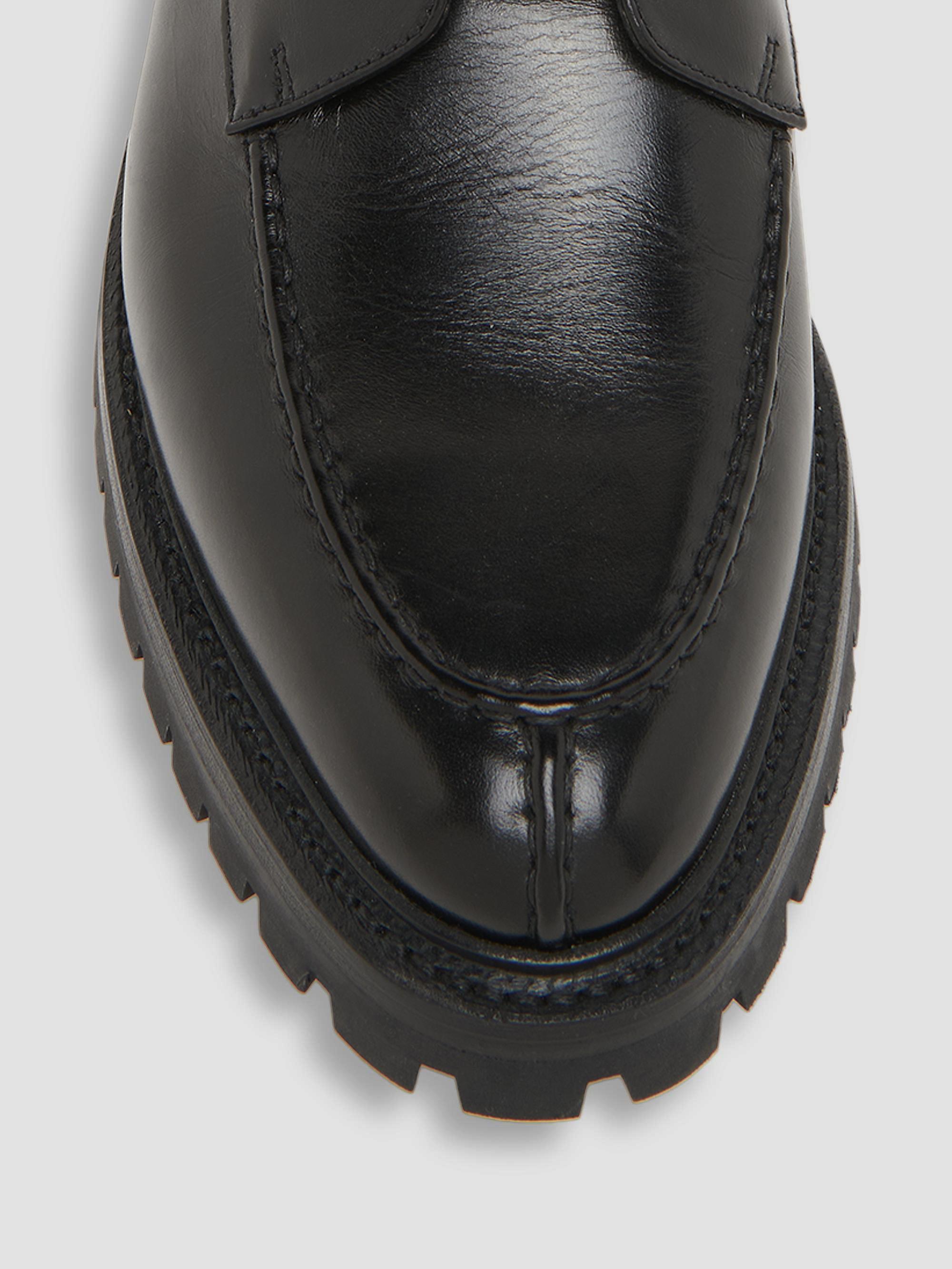 659.美品❣️THOM BROWNE サイドゴアブーツ 型押し US9 Thom Browne Apron-Stitch Leather Ankle Boots | Saks Fifth Avenue