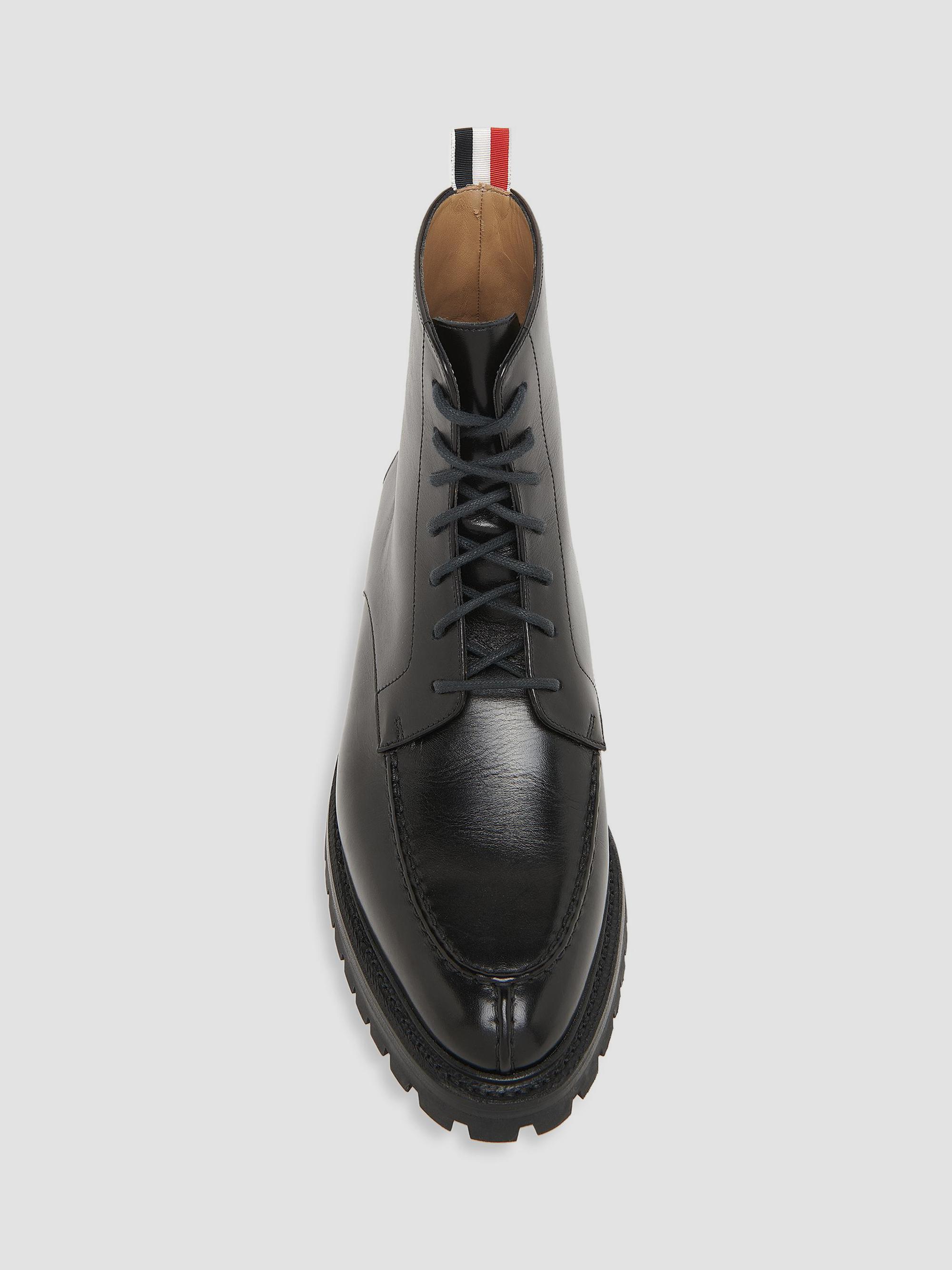 Thom Browne Apron-Stitch Leather Ankle Boots | Saks Fifth Avenue