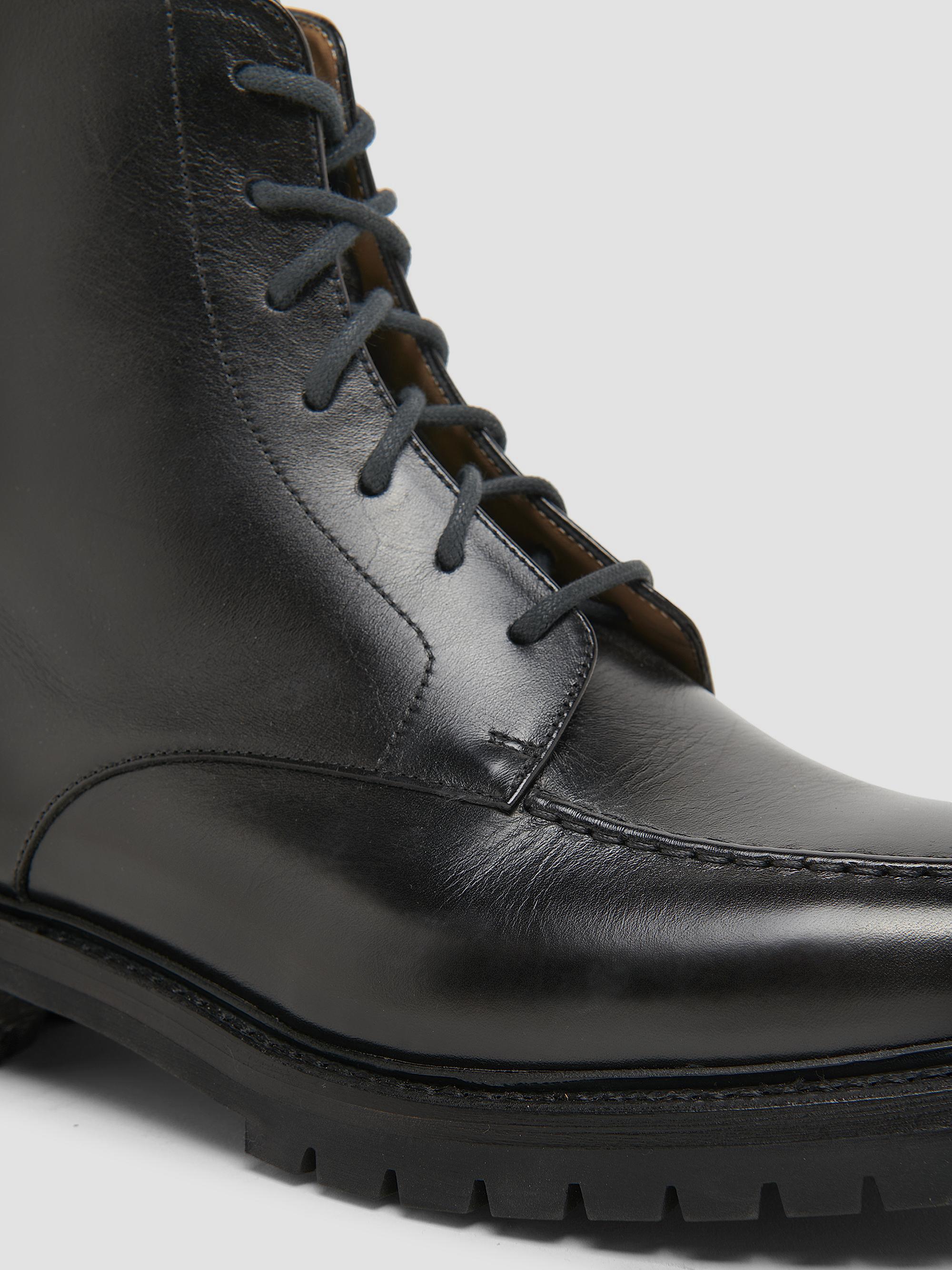 Thom Browne Apron-Stitch Leather Ankle Boots | Saks Fifth Avenue