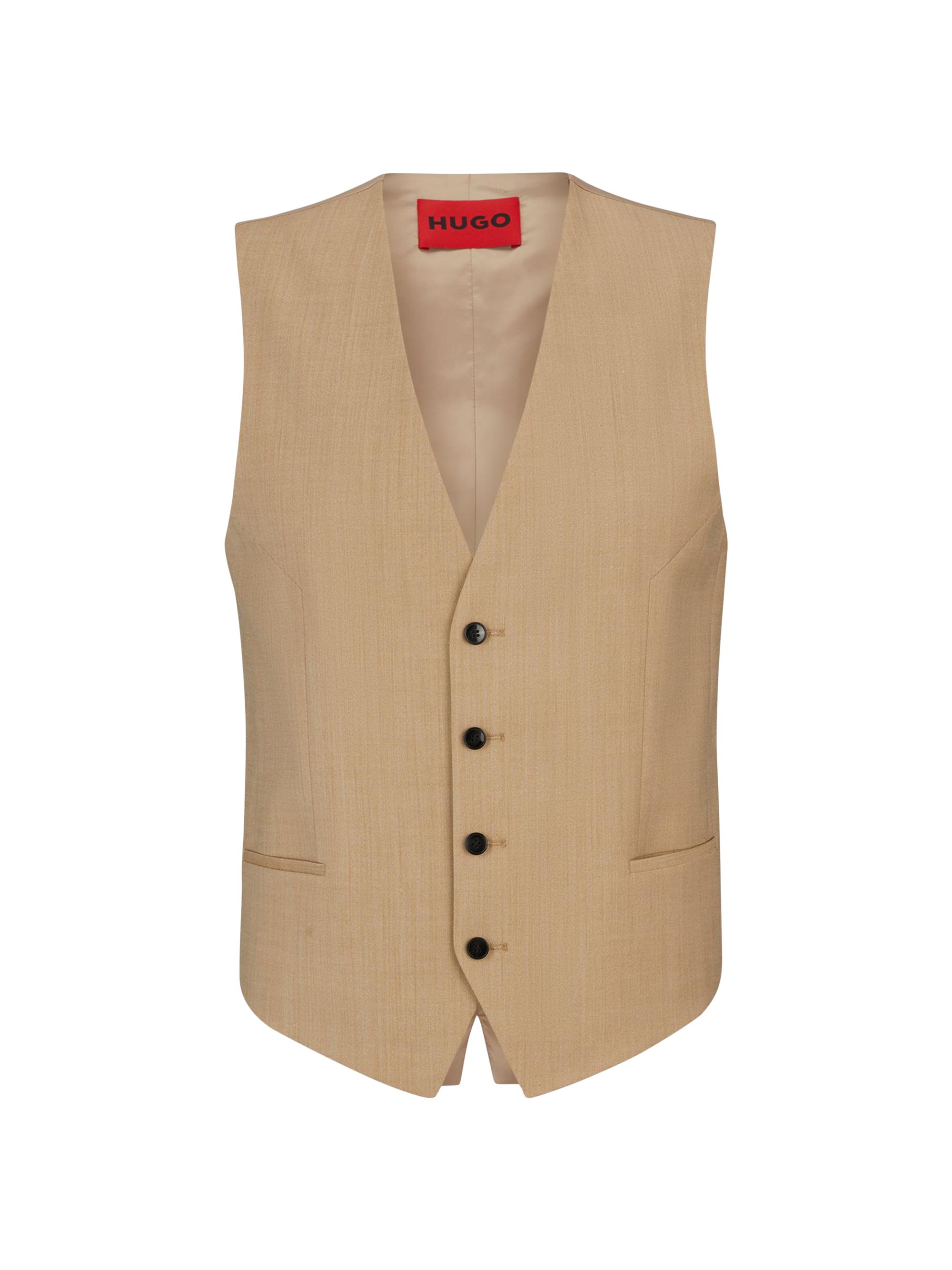 HUGO Men's Extra-Slim-fit Waistcoat - Beige
