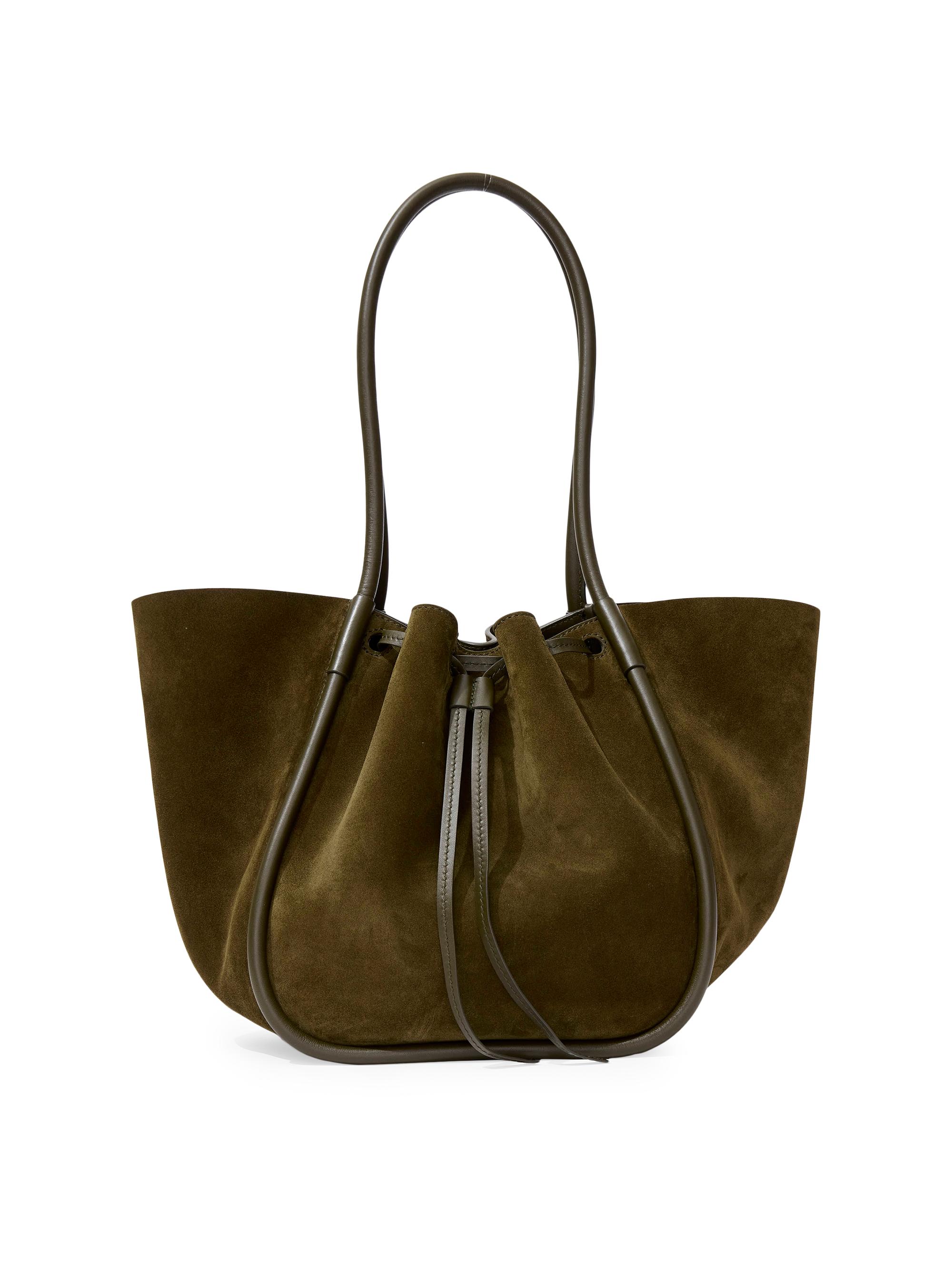 Proenza Schouler Women's  Ruched Suede Tote - Olive | Thumbnail 6