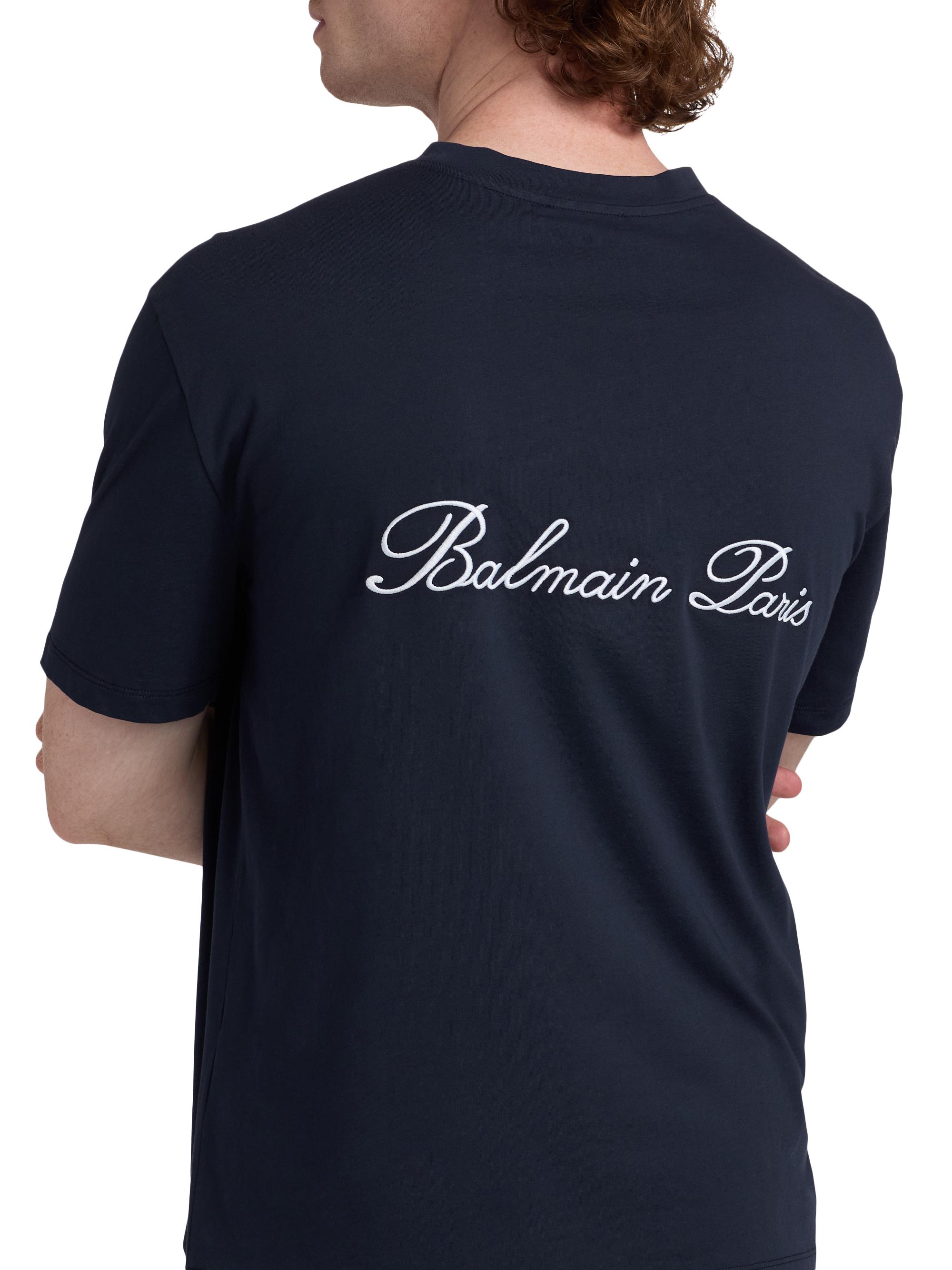 新品タグ付き★BALMAIN モノグラム Tシャツ M T-shirt with Balmain Paris print black black - Women | BALMAIN