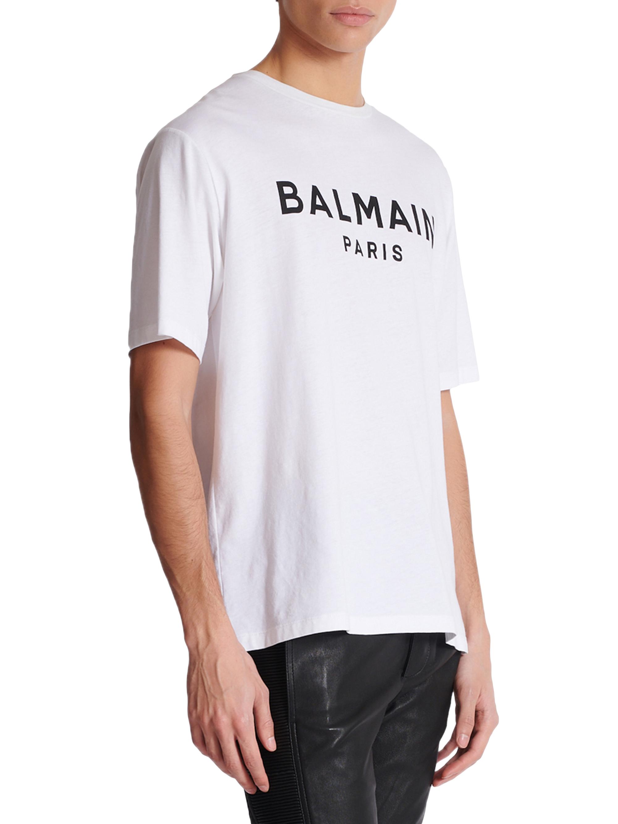 Balmain Logo Cotton T-Shirt | Saks Fifth Avenue