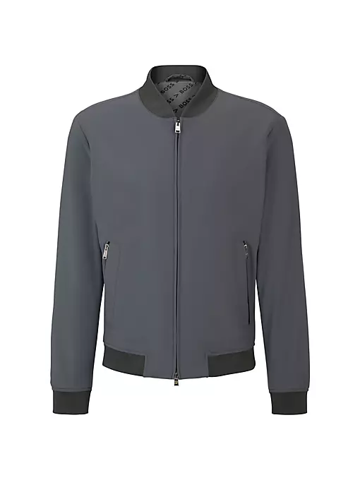 BOSS - Slim Fit Jacket in Crease Resistant Jersey