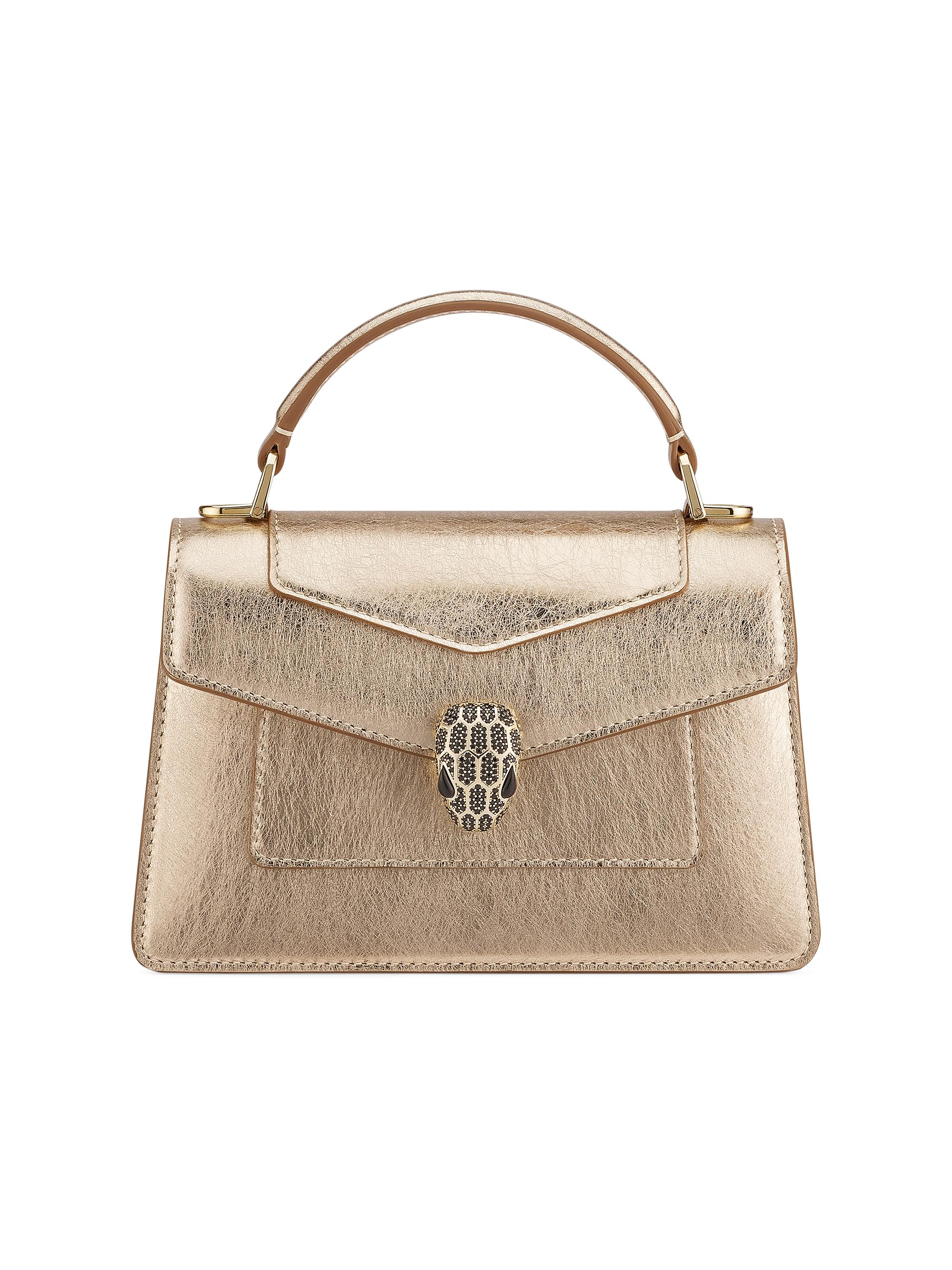 BVLGARI Women's Serpenti Forever Leather Top Handle Bag - Light Gold