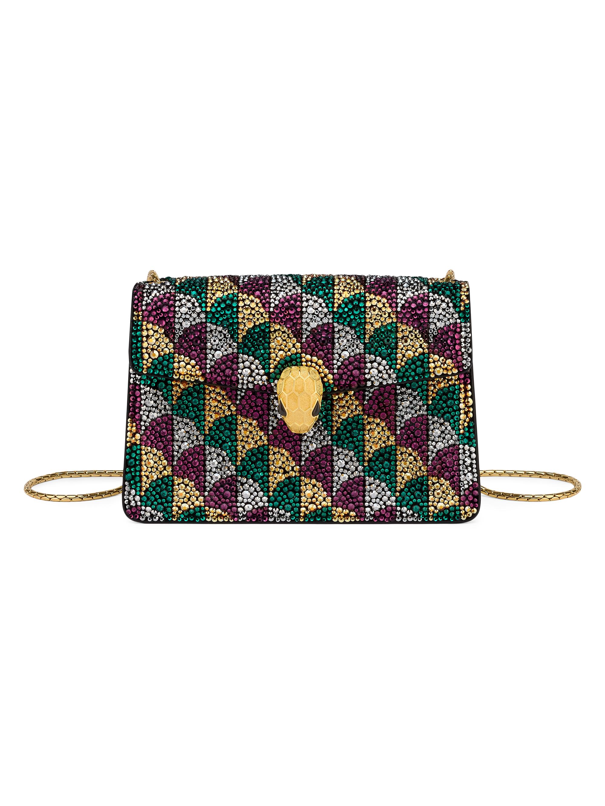 BVLGARI Women's Serpenti Mini Suede Shoulder Bag - Caracalla Multi