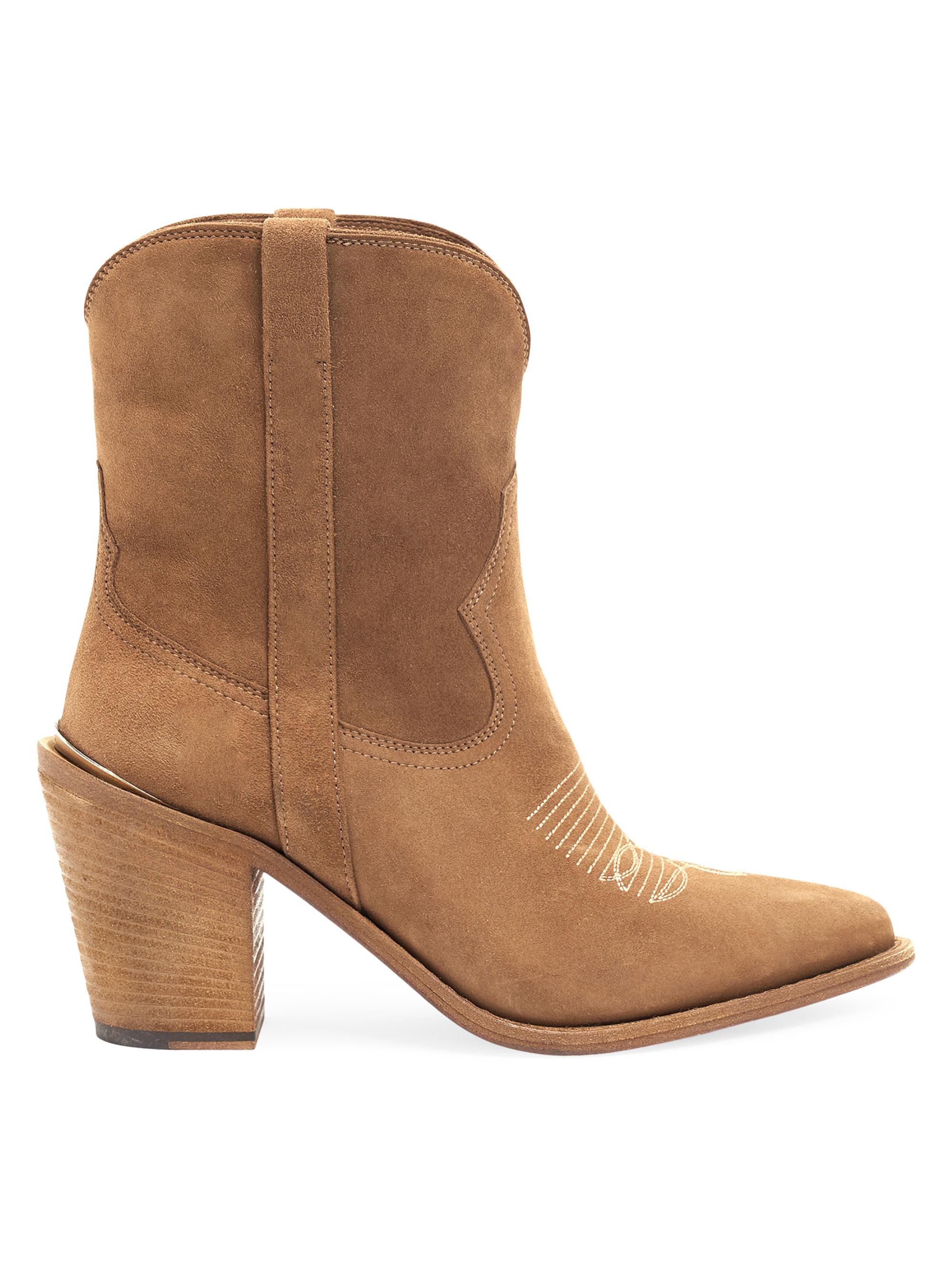 Partlow Women's Leigh Anne 90MM Suede Ankle Booties - Brown